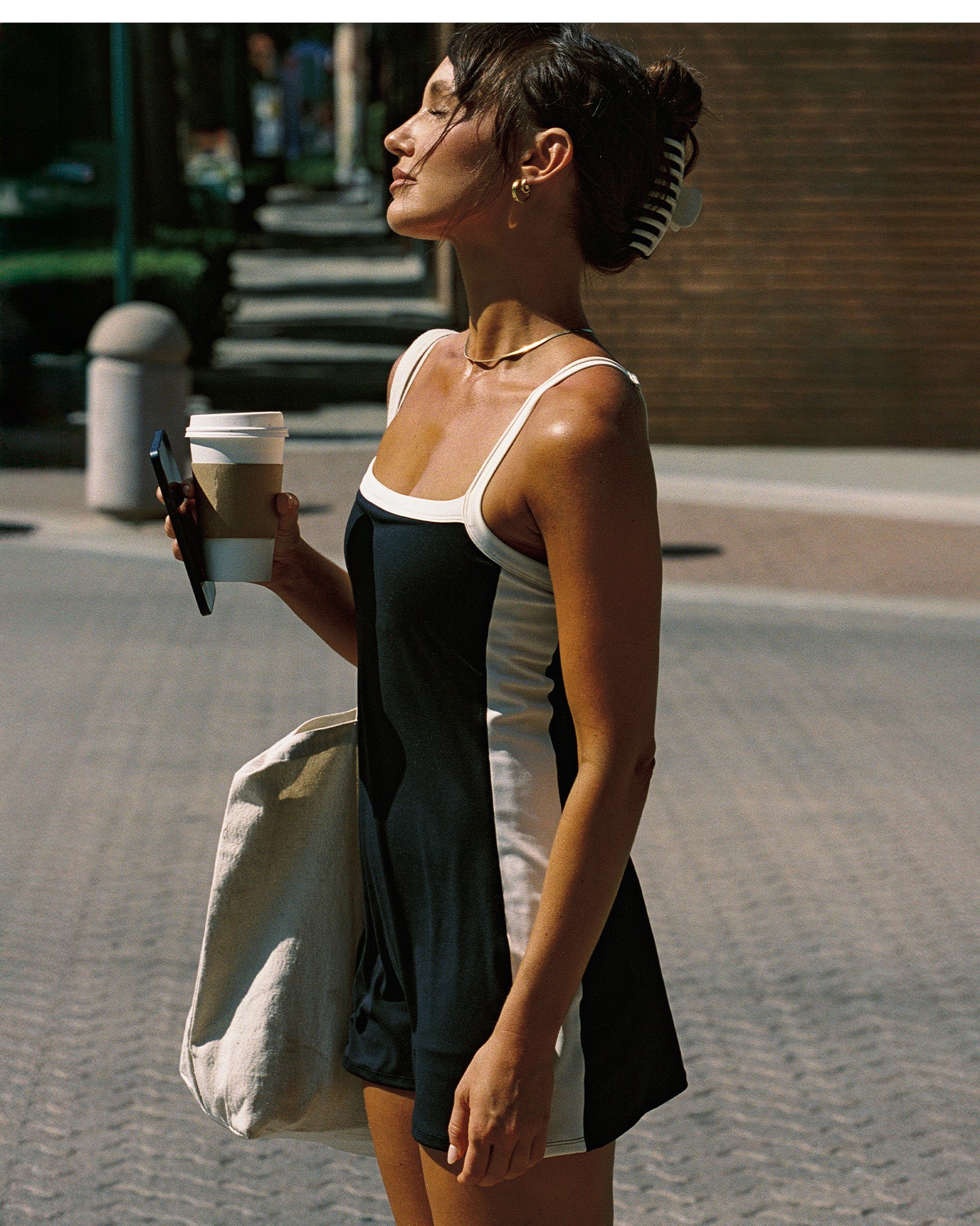 Nikki Dress - Black-Cream Nikki Dress - Black-Cream