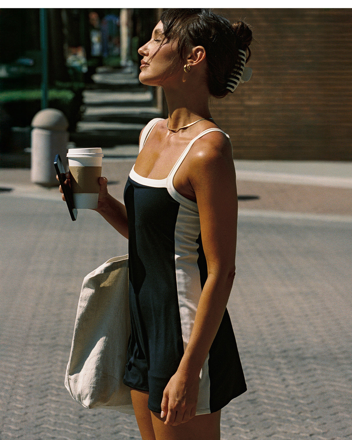 Nikki Dress - Black-Cream Nikki Dress - Black-Cream
