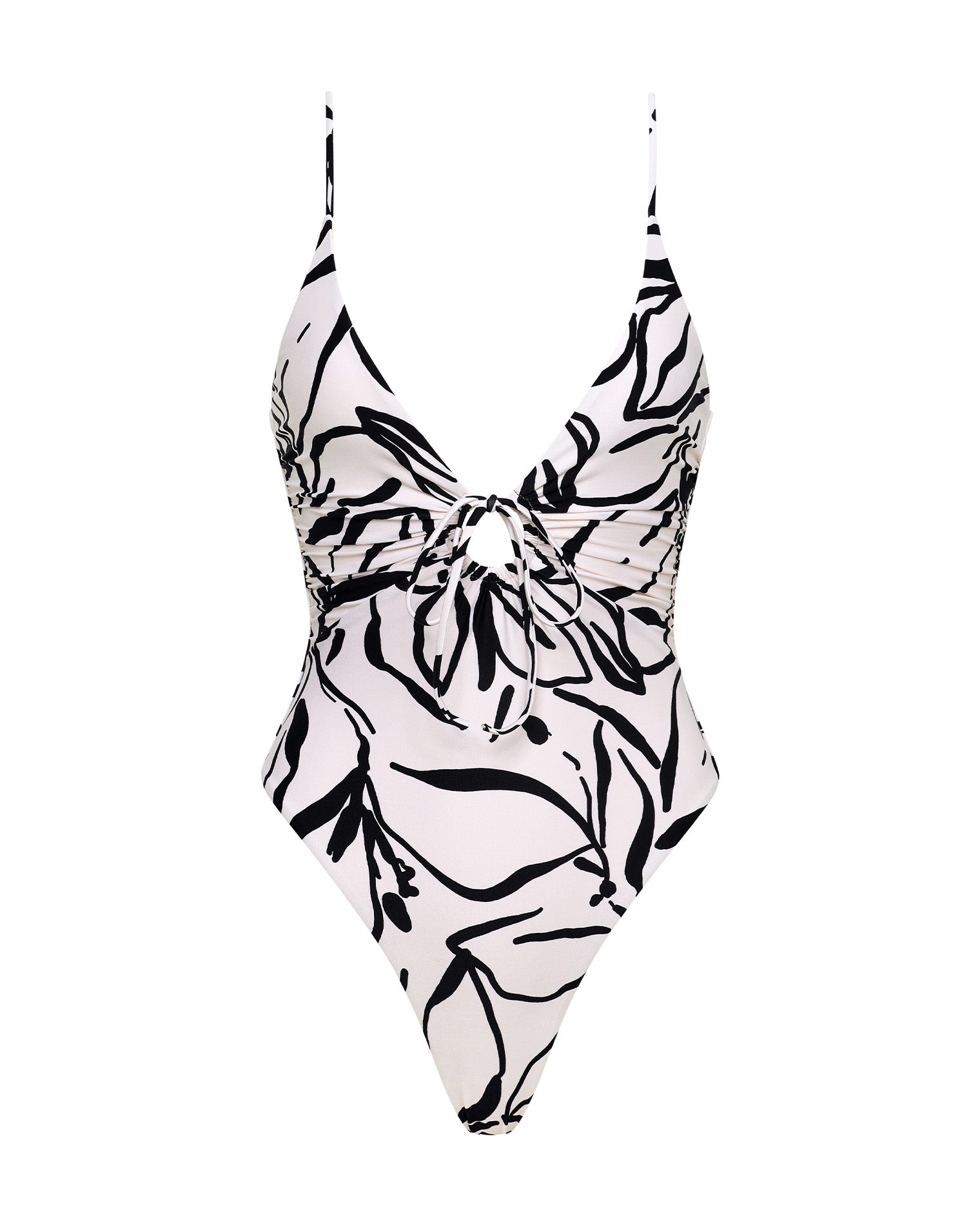 Piper One Piece Swimsuit - Heavy Petal Off-model front view of the LSPACE Heavy Petal Piper One Piece Swimsuit.