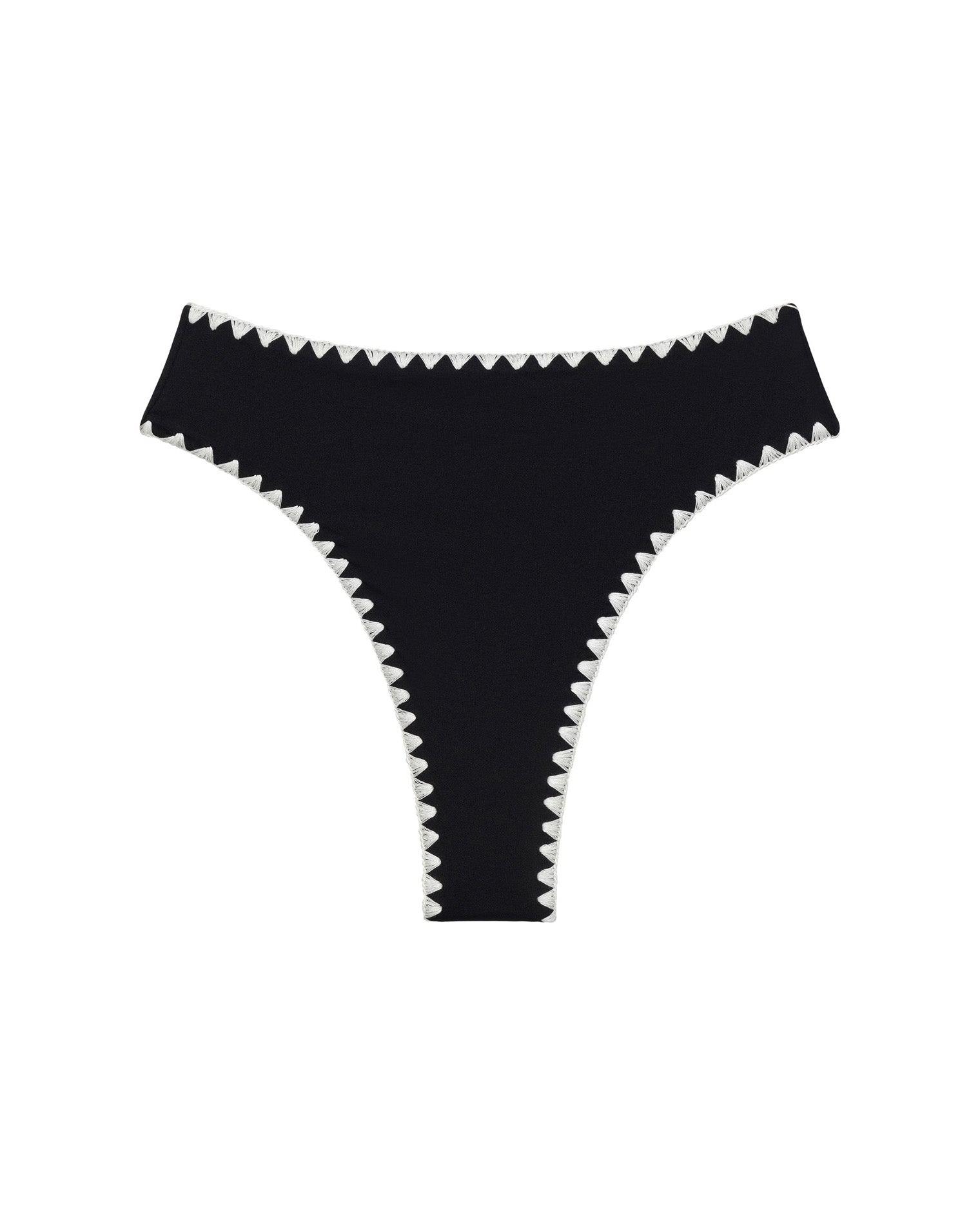 Savannah Bikini Bottom - Black-Cream