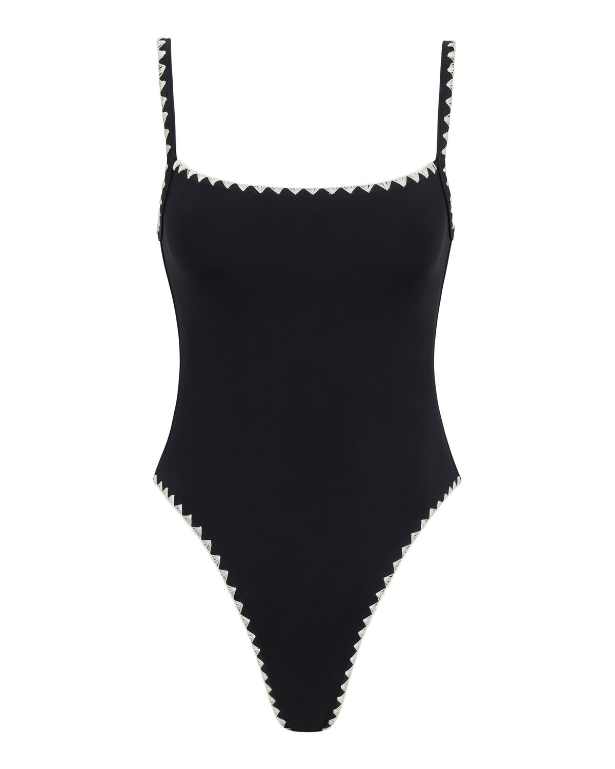 Nadia One Piece Swimsuit - Black-Cream Nadia One Piece Swimsuit - Black-Cream