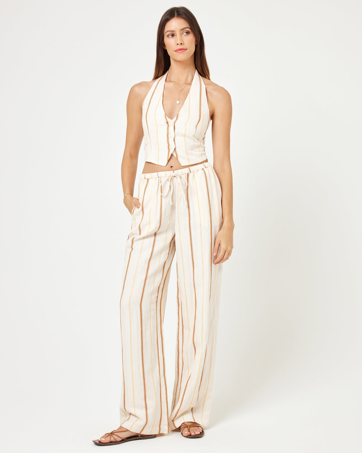 Beach House Pant - Beach House Stripe Beach House Stripe | Model: Kristen (size: S) | Hover