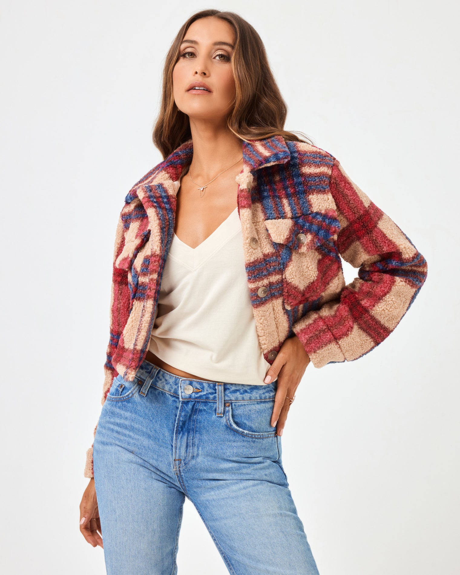 Big On Plaid Cropped Jacket