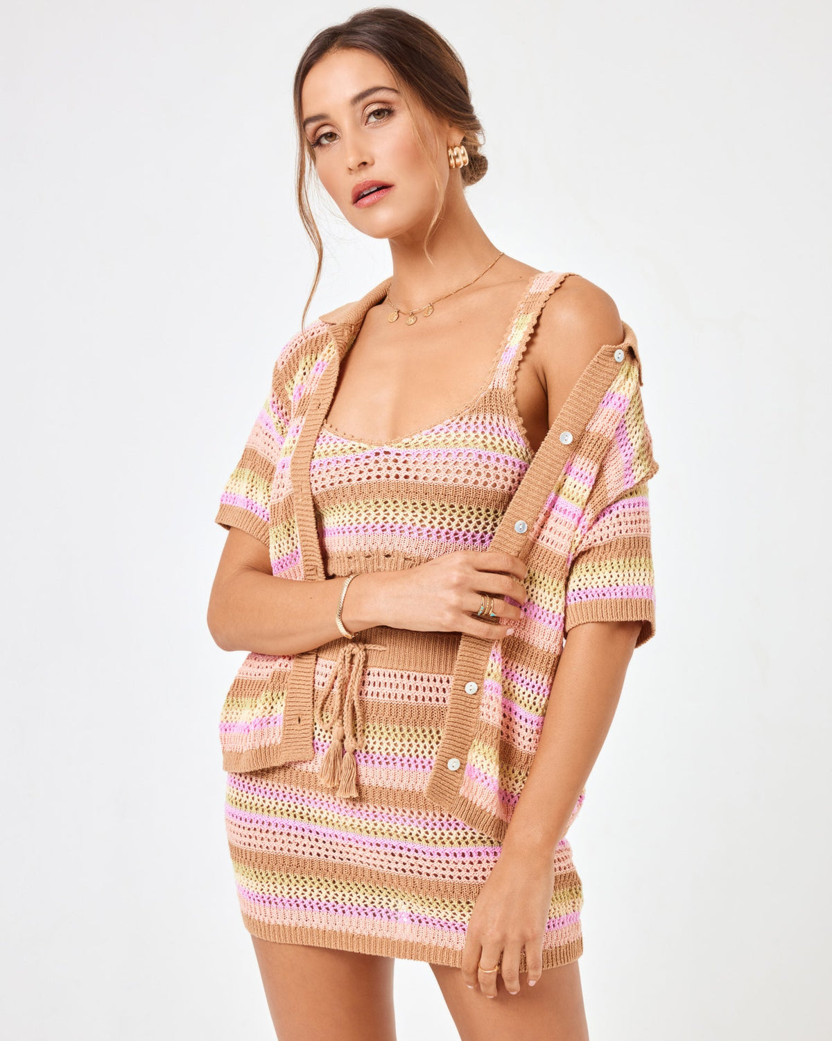Buena Vista Top Buena Vista Stripe | Model: Anna (size: S)