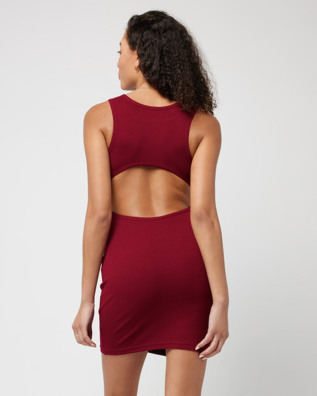 Ryan Dress - Cabernet Cabernet | Model: Blaine (size: S) | Hover