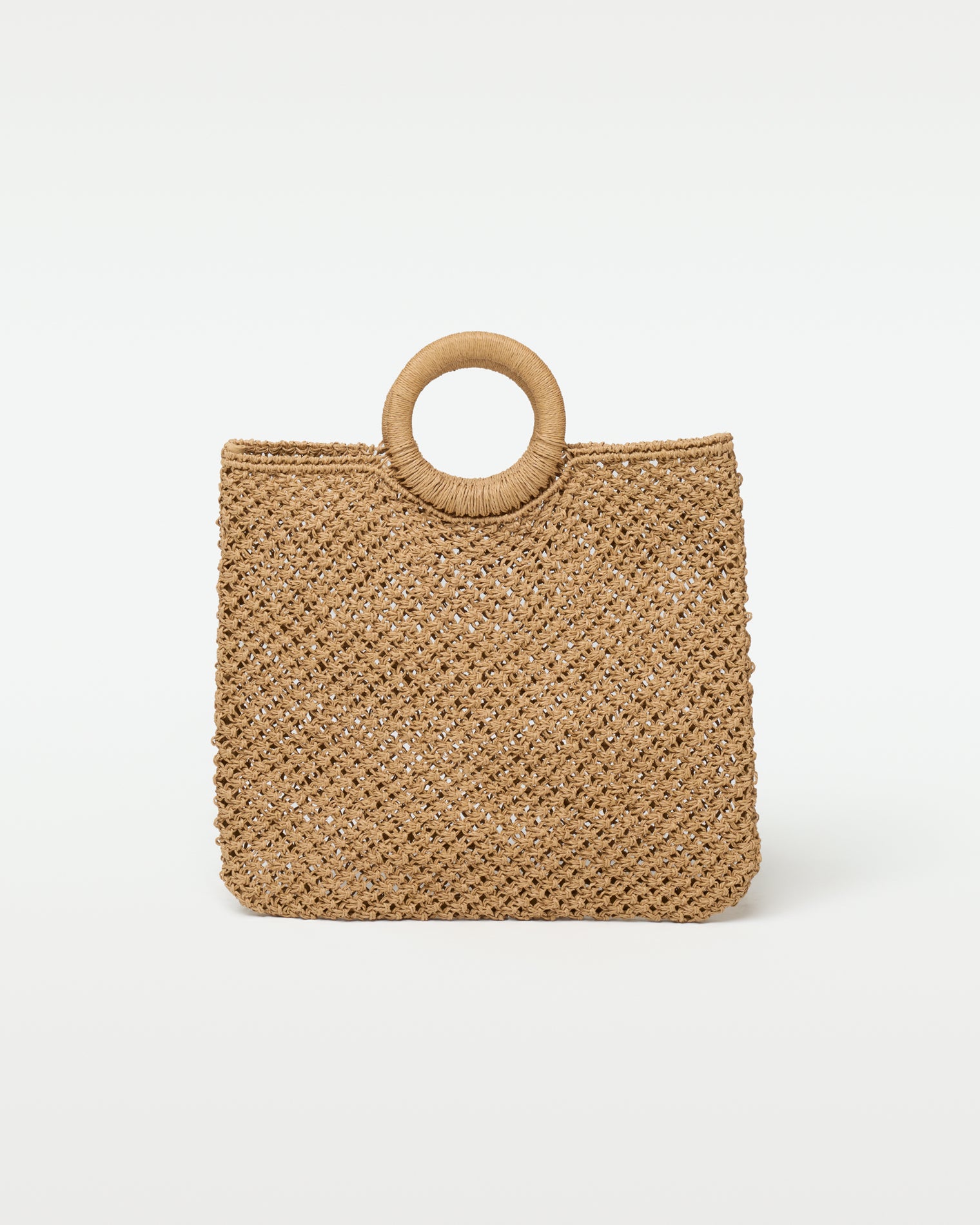 Bella Tote - Natural Natural | Badge:New Arrival_#B2AC88_#ffffff' Tan raffia tote bag