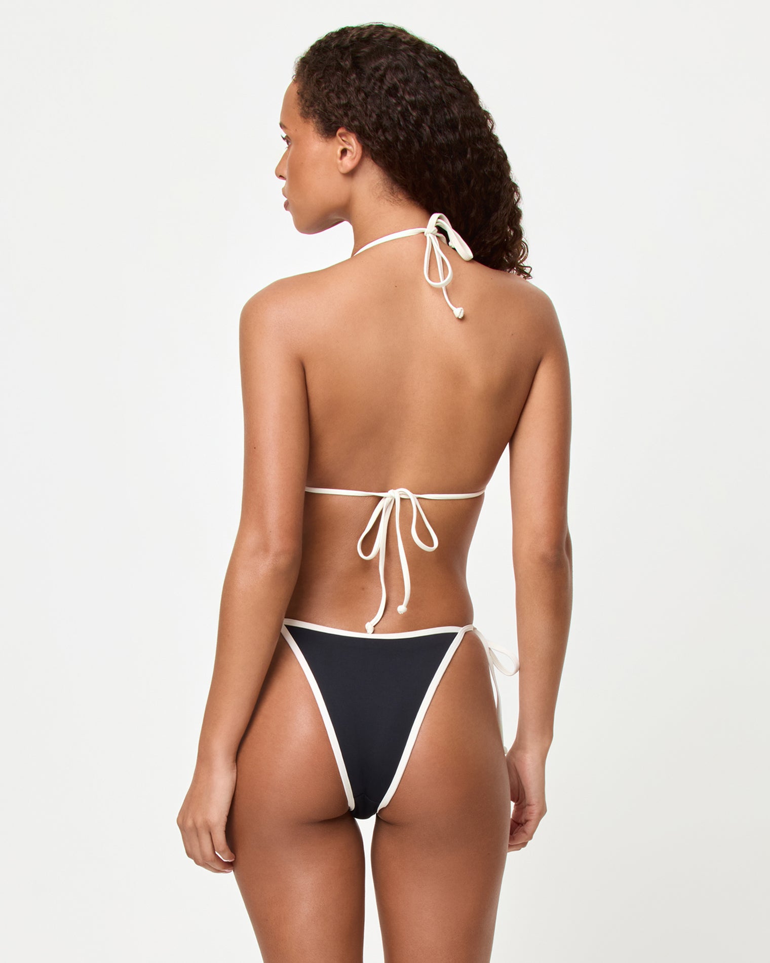 Levy Bikini Bottom - Black-Cream Levy Bikini Bottom - Black-Cream