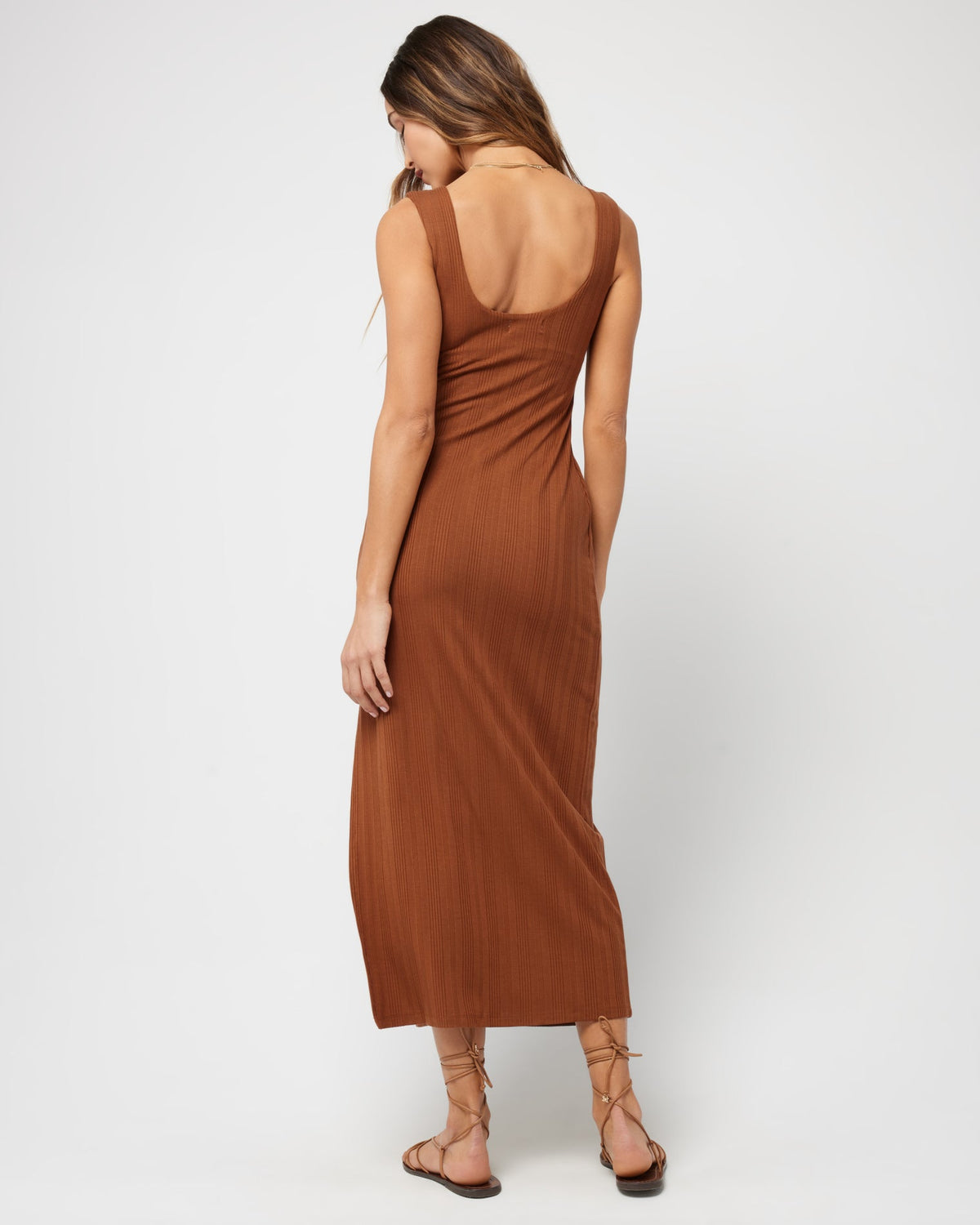 Celine Dress - Coffee Coffee | Model: Anna (size: S)