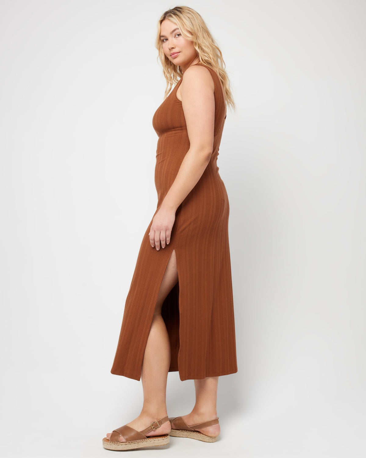 Celine Dress - Coffee Coffee | Model: Sydney (size: XL)