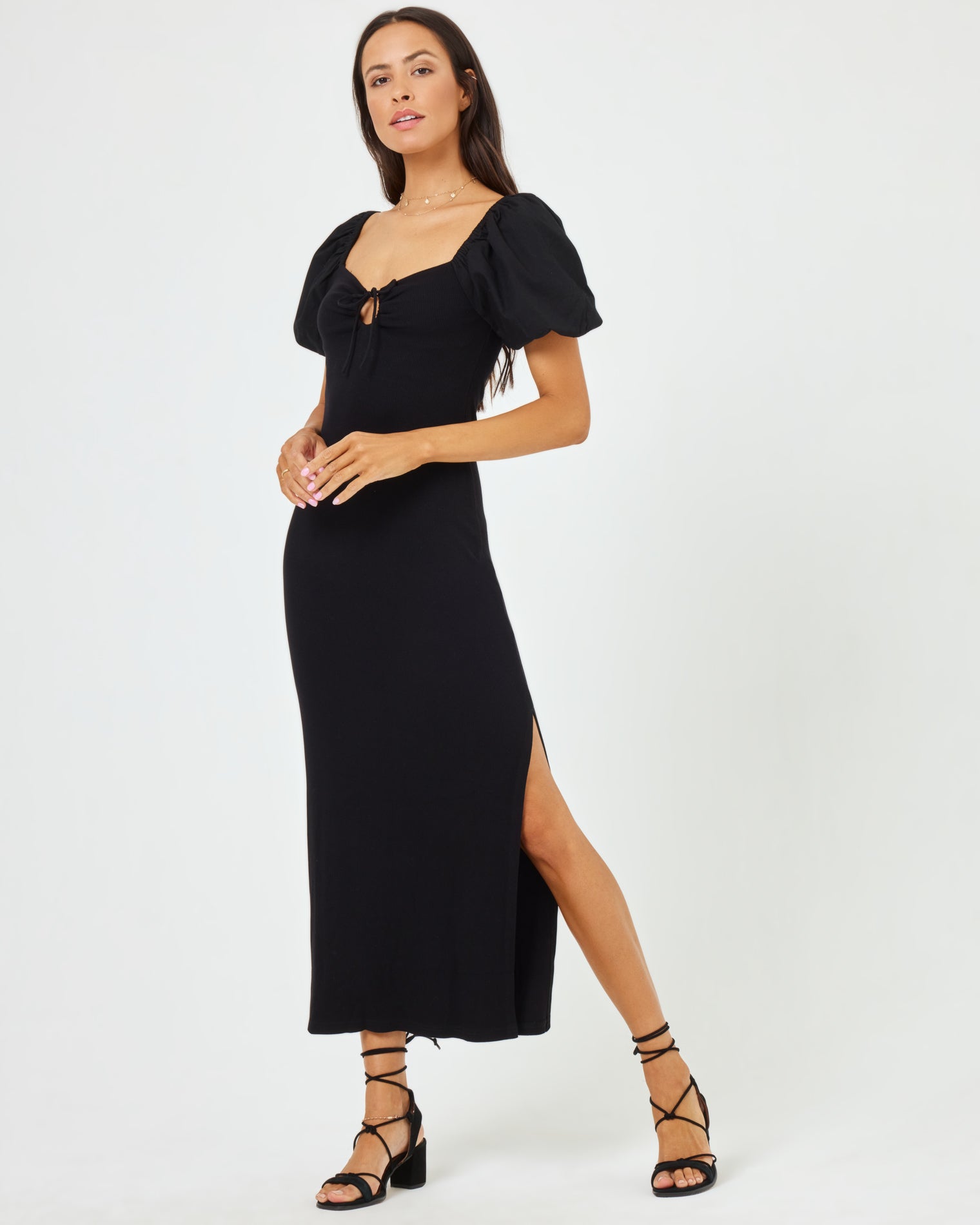 Chelsea Dress - Black Black | Model: Emily (size: S)