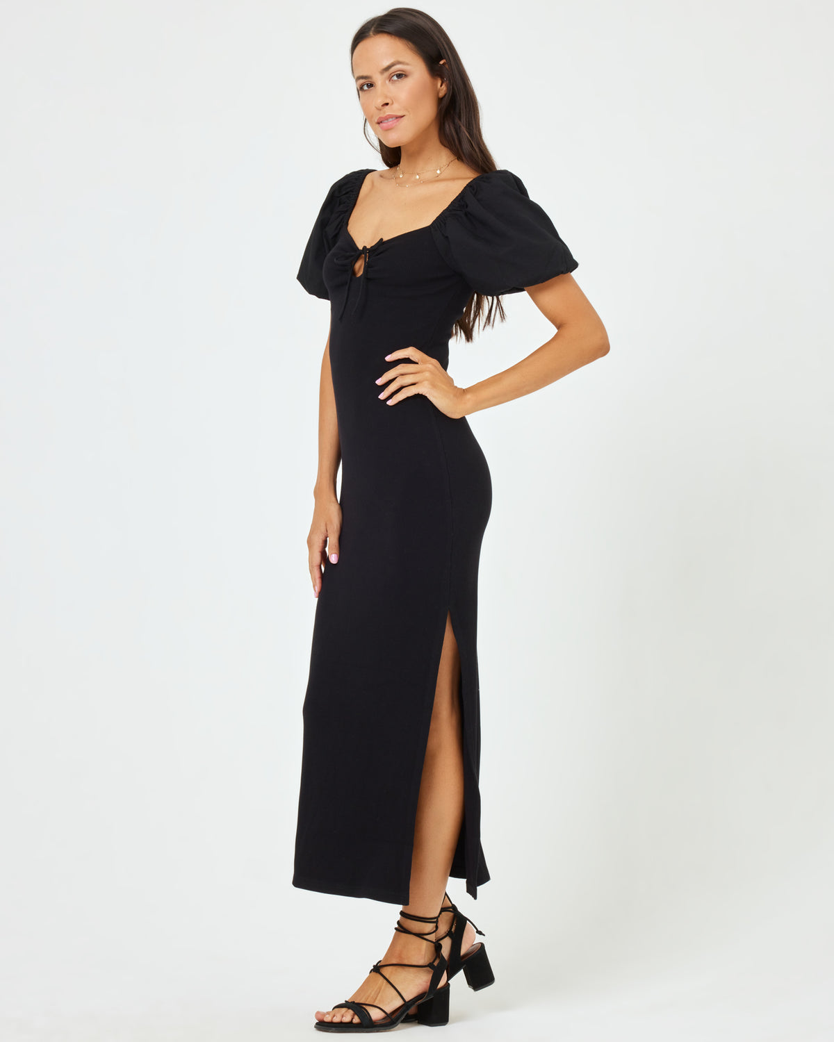 Chelsea Dress - Black Black | Model: Emily (size: S)