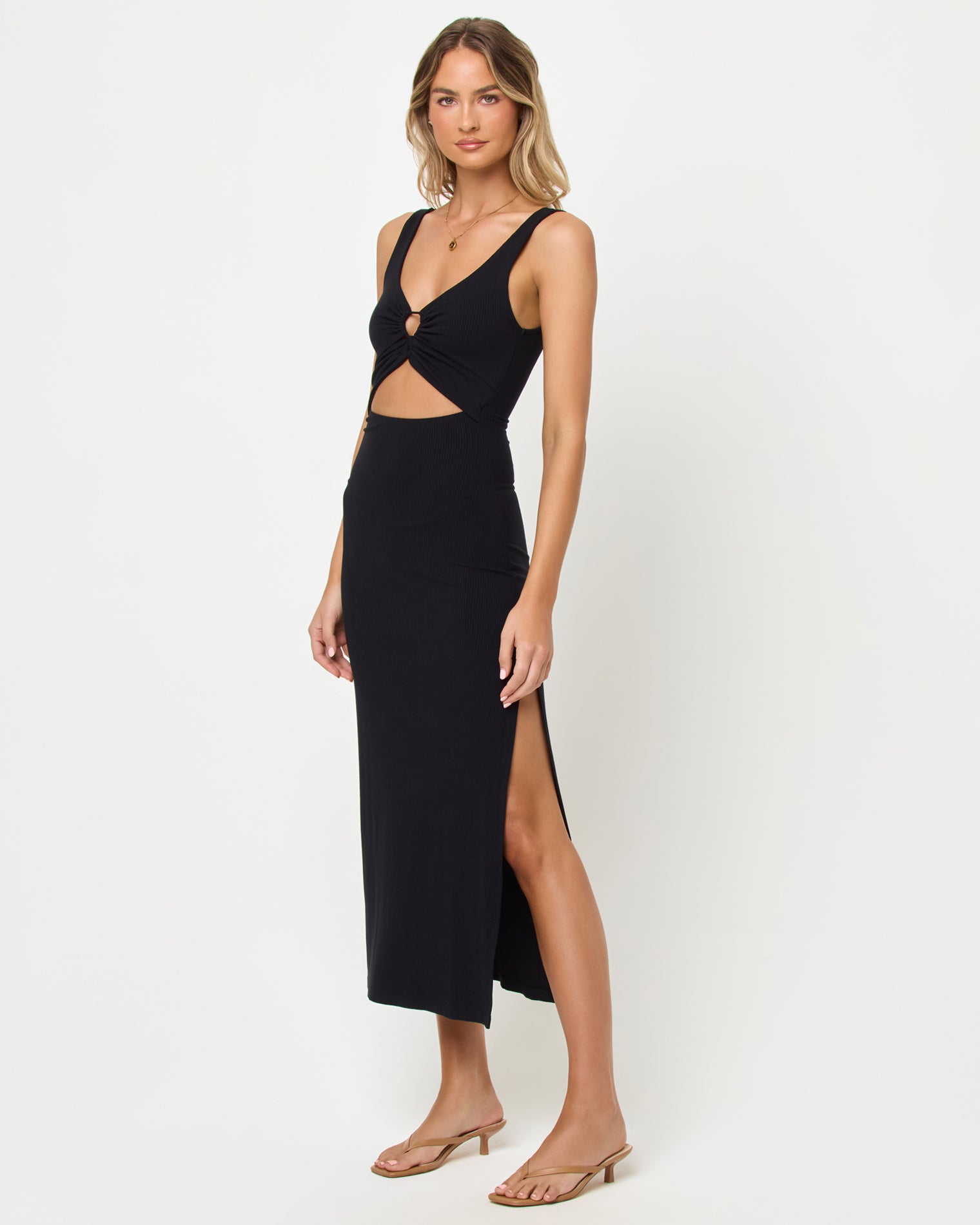 Midi Sleeveless Black Dress