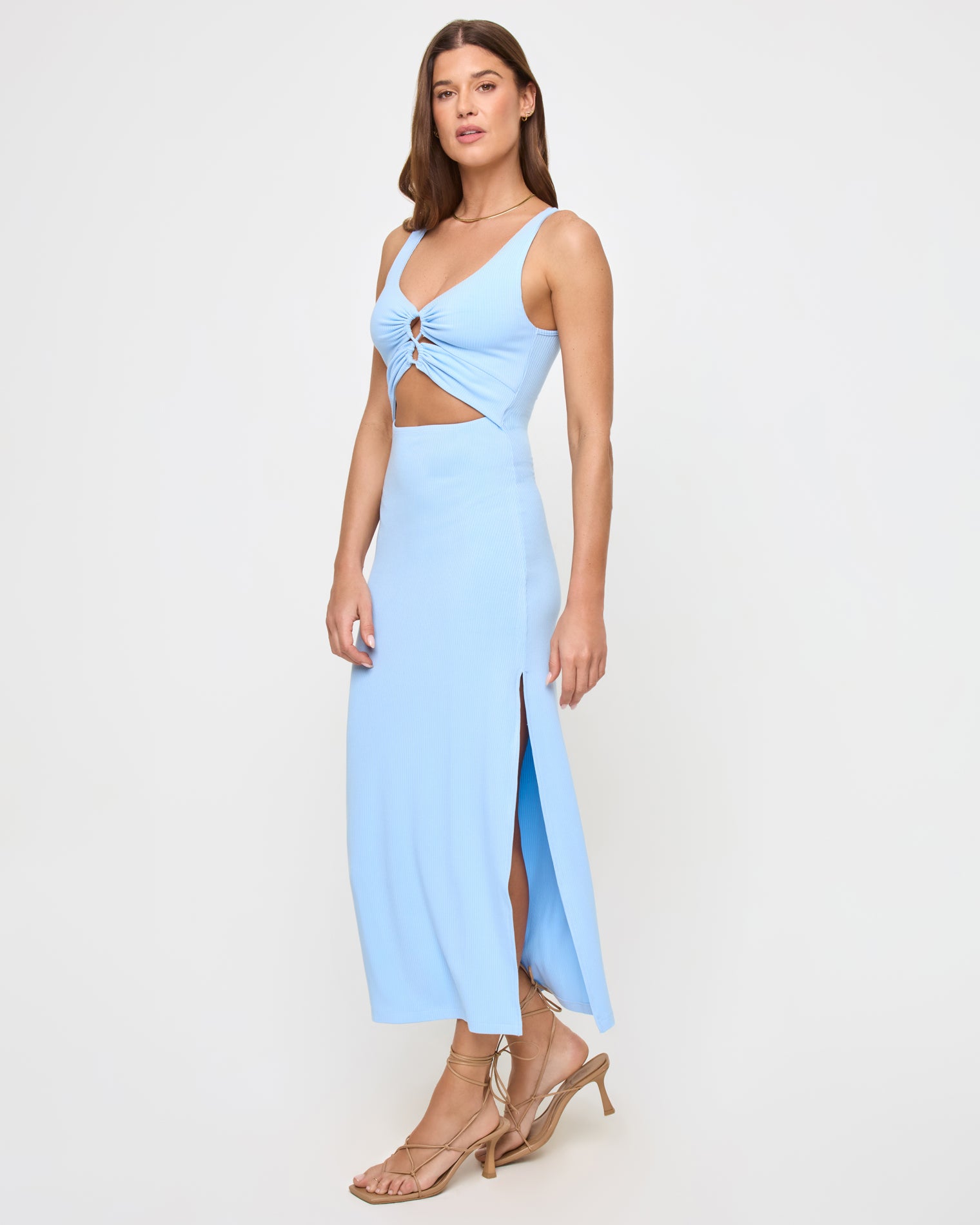 French Blue Midi Dress