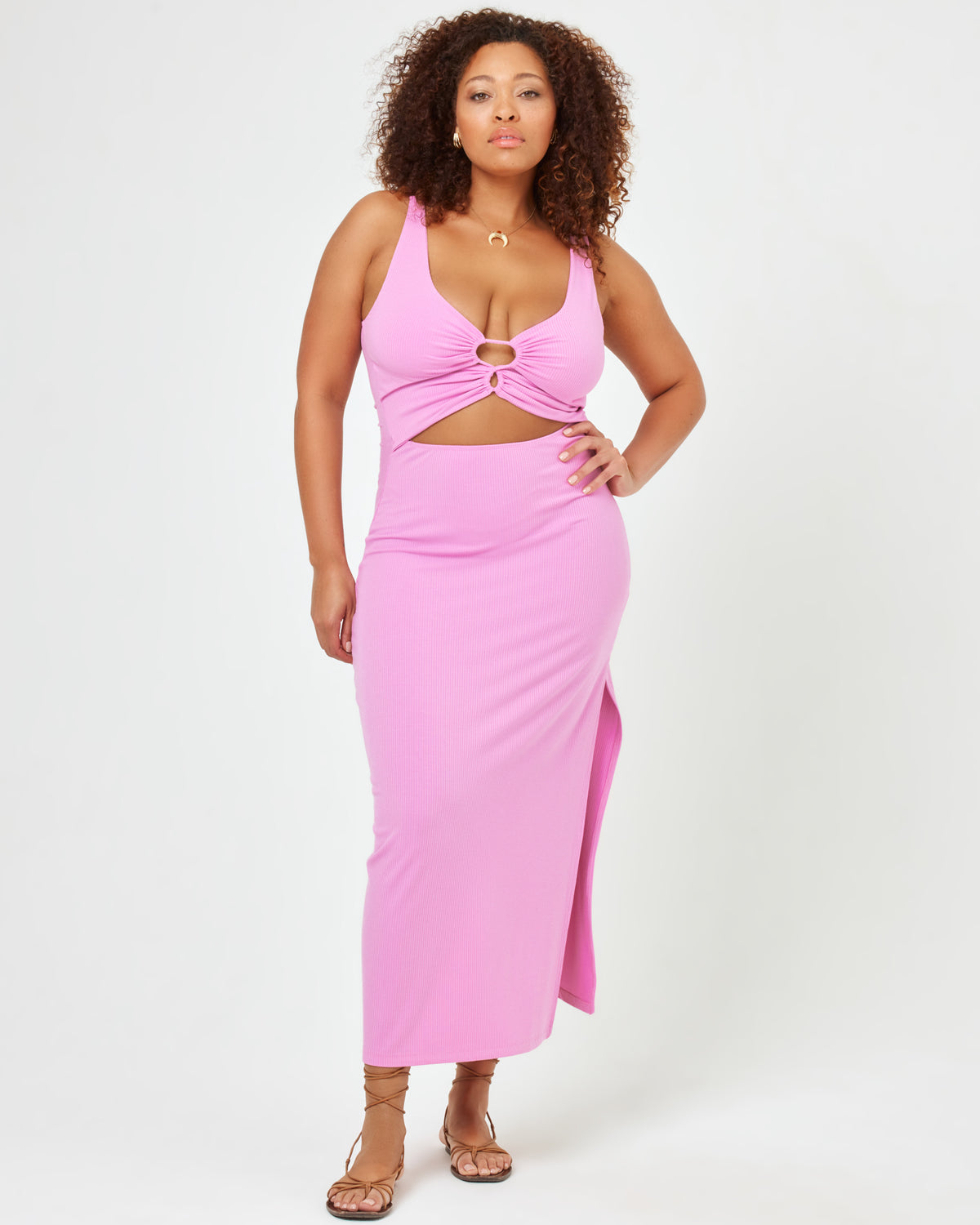 Camille Dress - Tulip Tulip | Model: Amber (size: XL)