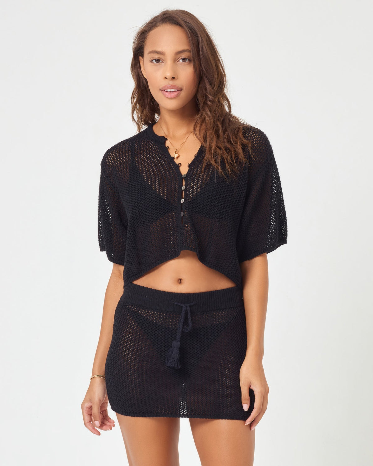 Coast Is Clear Skirt - Black Black | Model: Natalie (size: S)