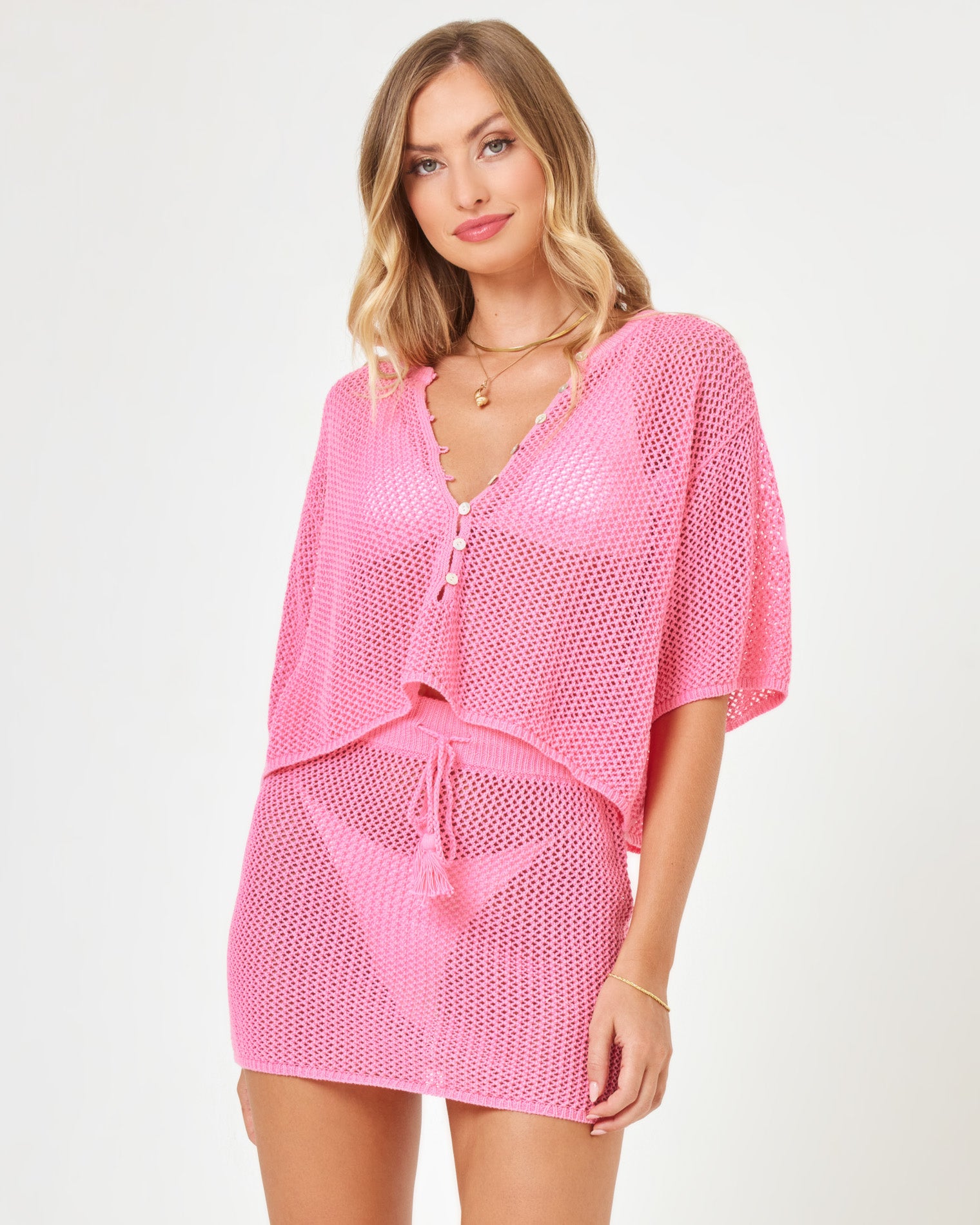 Coast Is Clear Skirt - Guava Guava | Model: Taylor (size: S)
