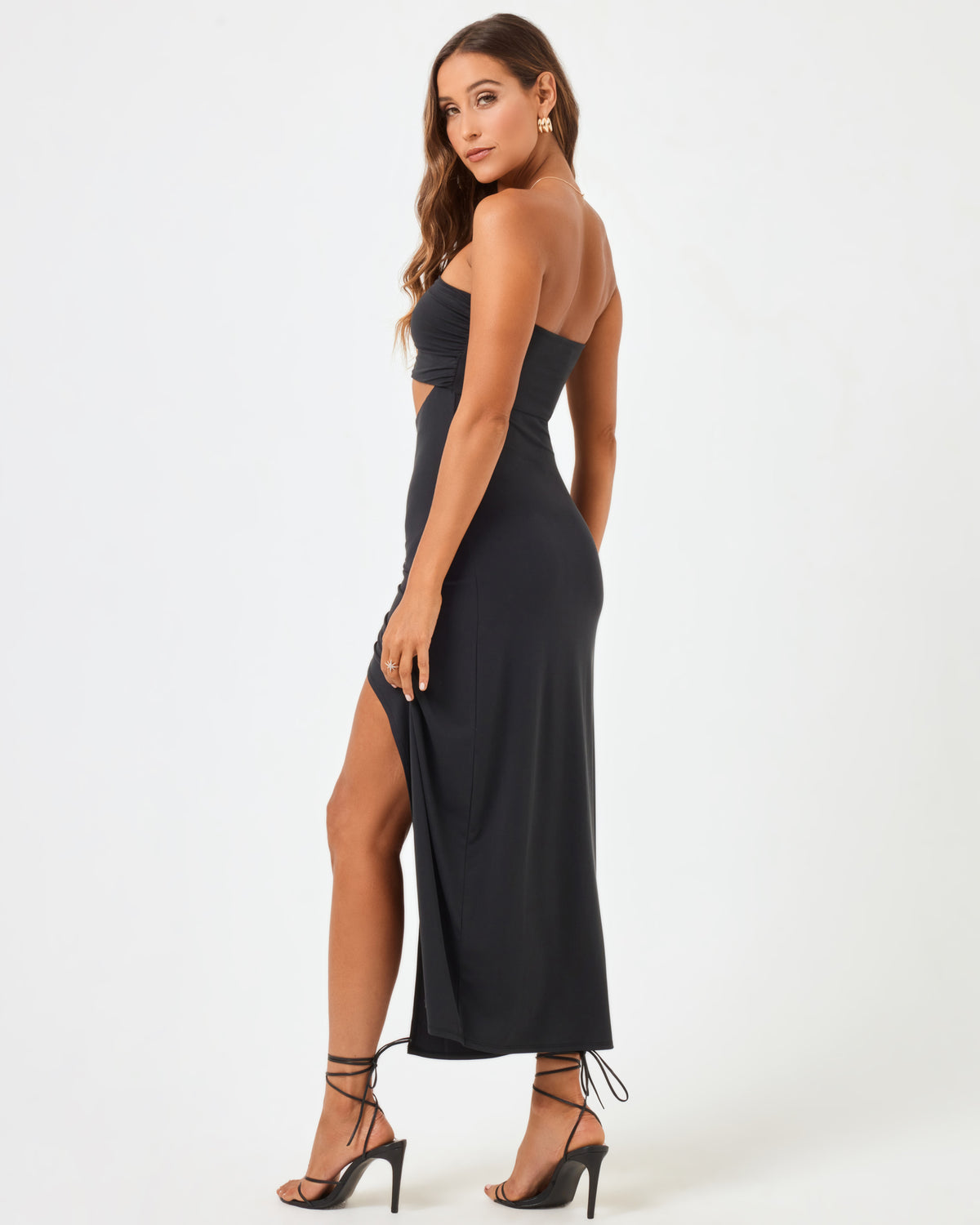 Corsica Dress - Black Black | Model: Anna (size: S)