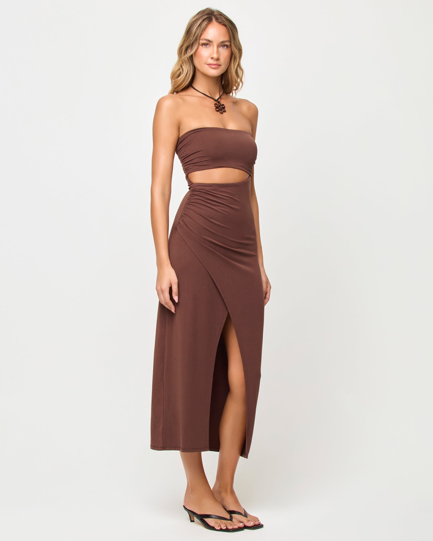 x The Salty Blonde Corsica Dress - Espresso x The Salty Blonde Corsica Dress - Espresso