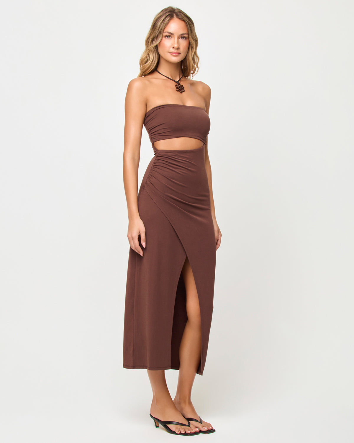 x The Salty Blonde Corsica Dress - Espresso x The Salty Blonde Corsica Dress - Espresso
