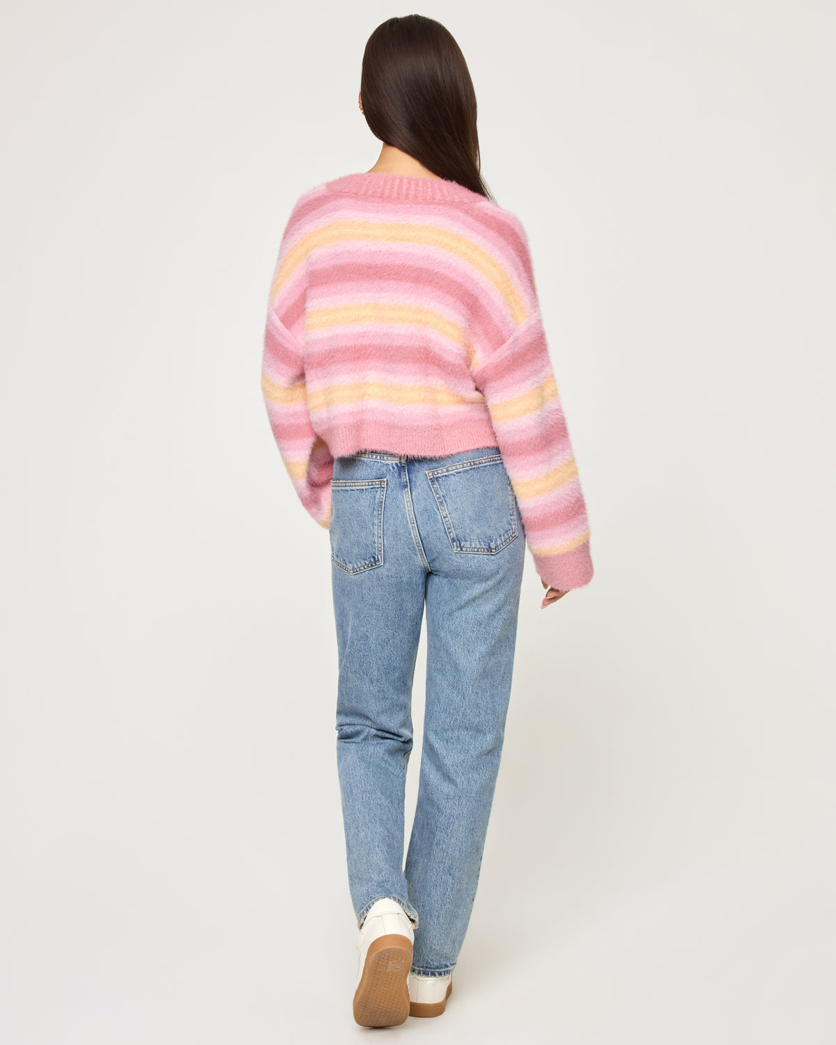 Daybreak Cardigan - Daybreak Stripe Daybreak Stripe | Model: Joycelyn (size: S) 
