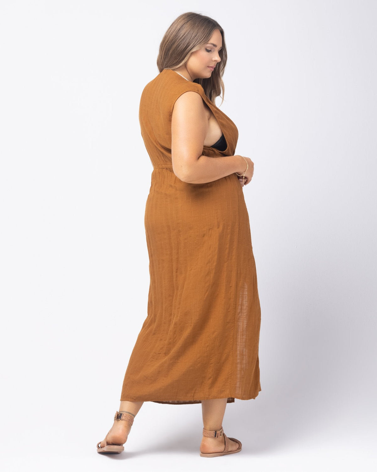 Down The Line Cover-Up - Amber Amber | Model: Ali (size: XL)
