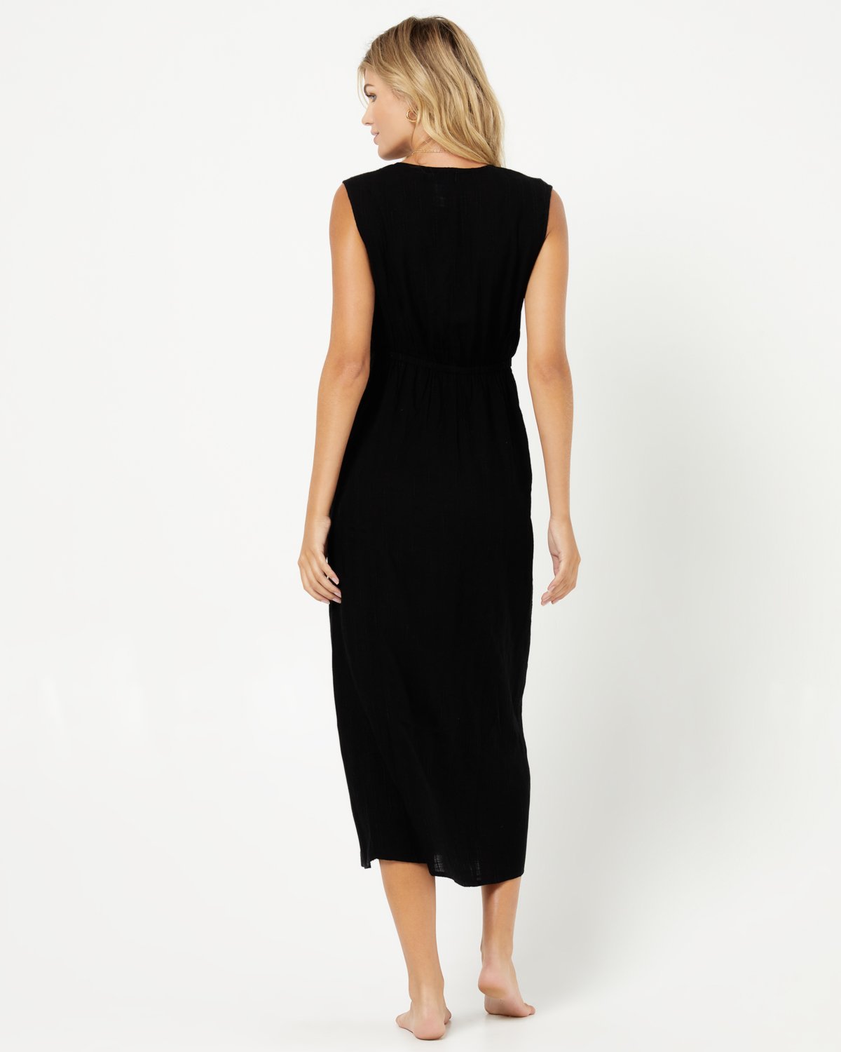 Down The Line Cover-Up - Black Black | Model: Stephanie (size: S)