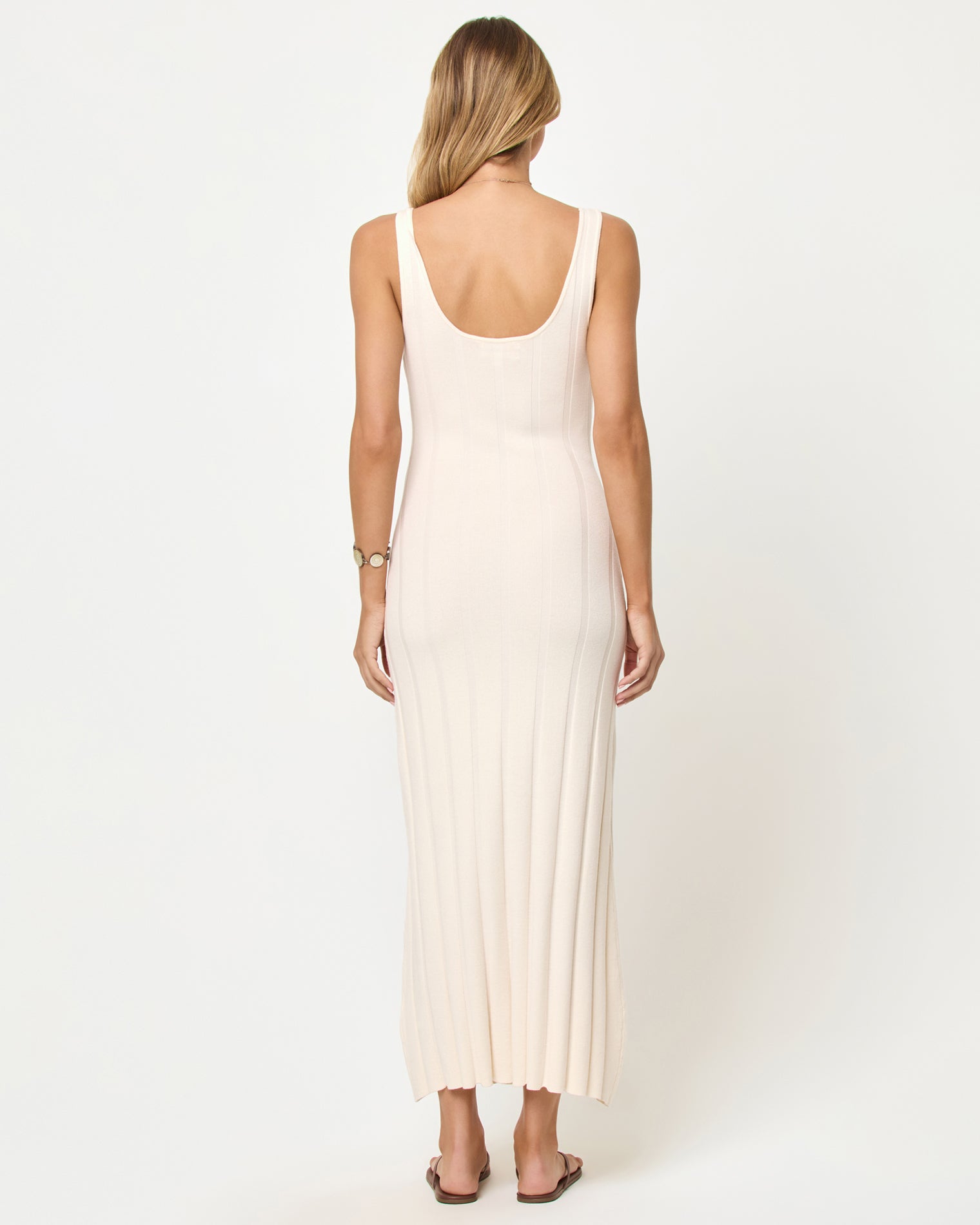 En Route Dress - Tapioca LSPACE En Route dress in tapioca, back view on model.