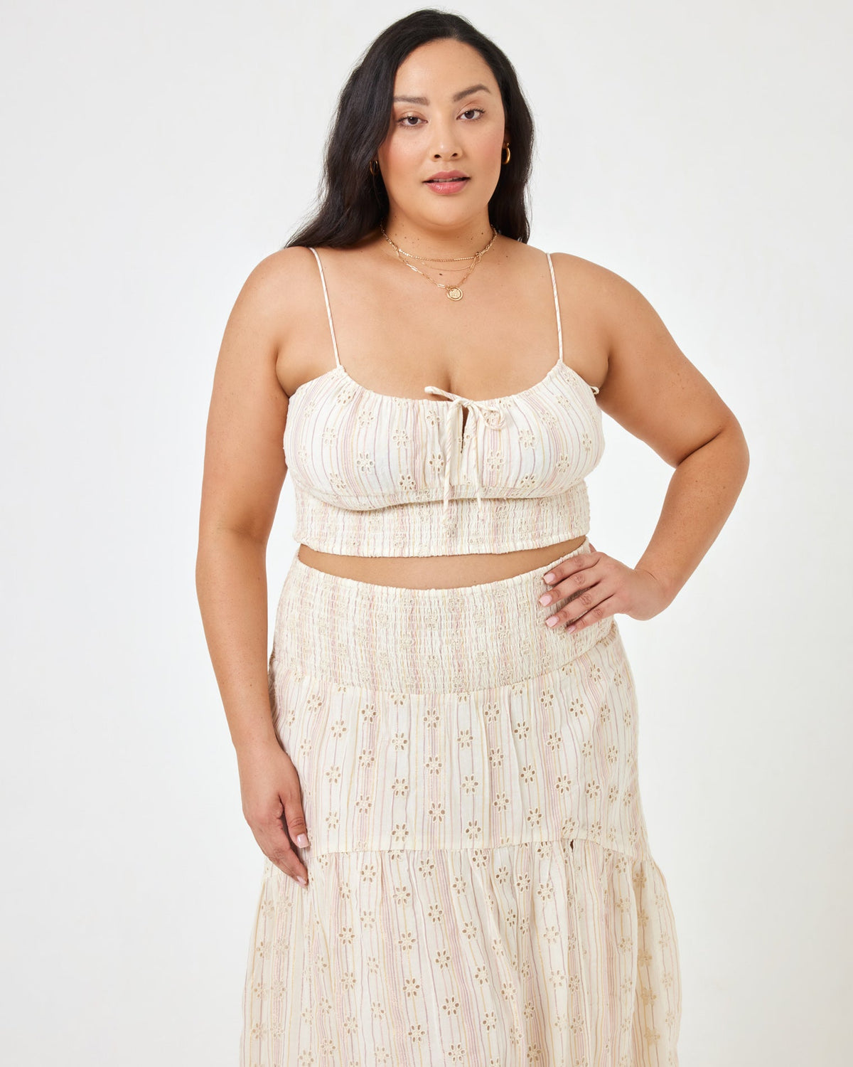 Falling For You Top Falling For You Eyelet | Model: Bianca (size: XL)