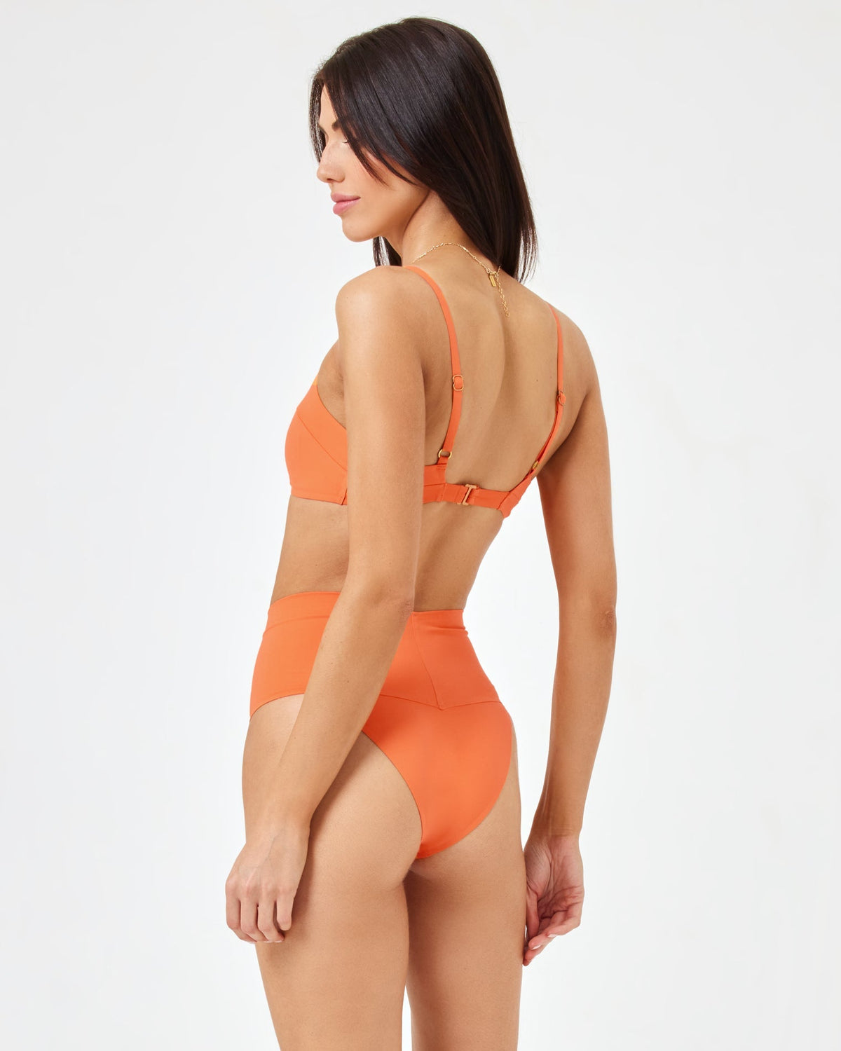 Seam-Free Alec Bikini Top - Tangerine Tangerine | Model: Diana (size: S)