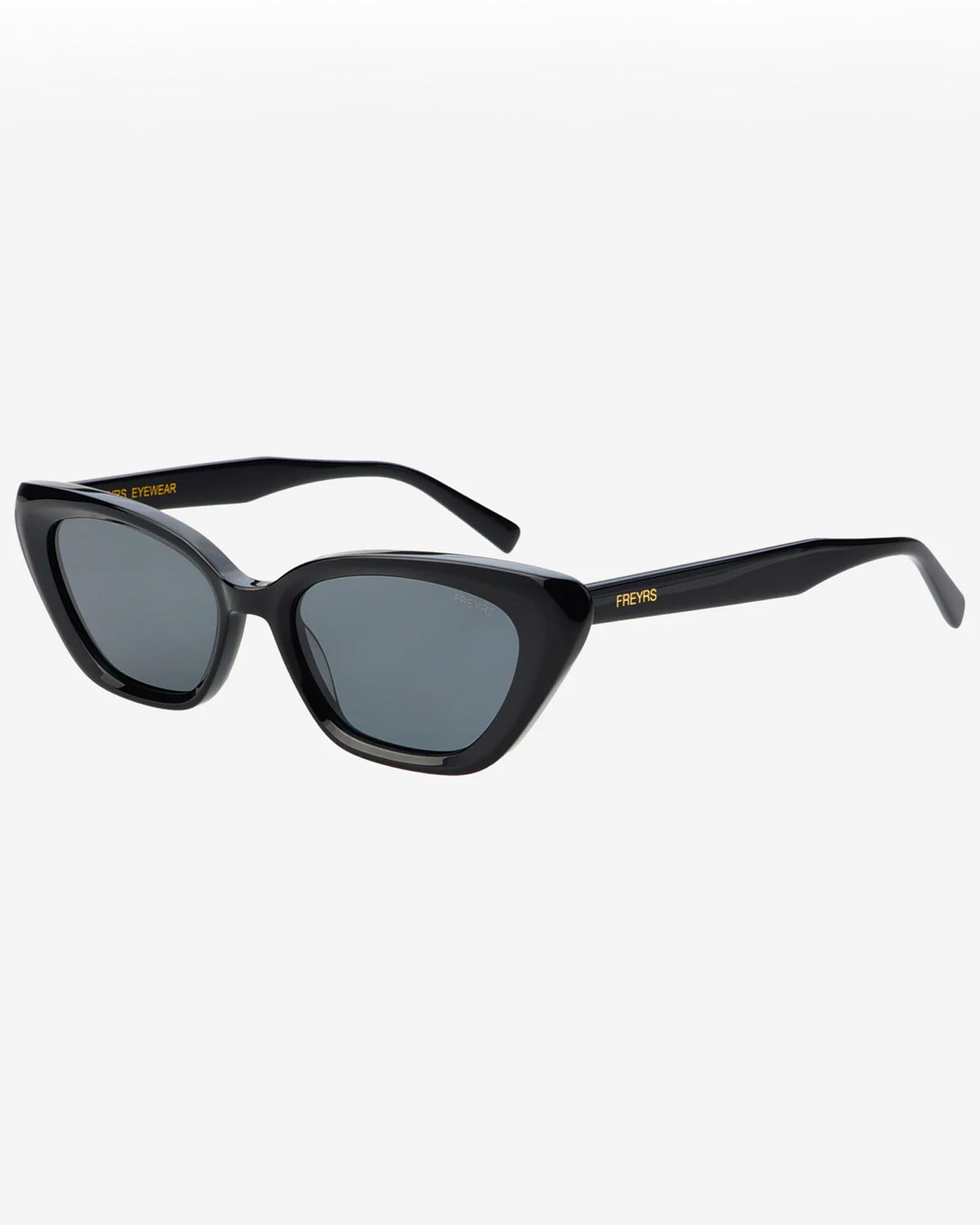 Freyr's Mia Sunglasses - Black Side view of the Freyrs Mia Sunglasses in black showing the frame