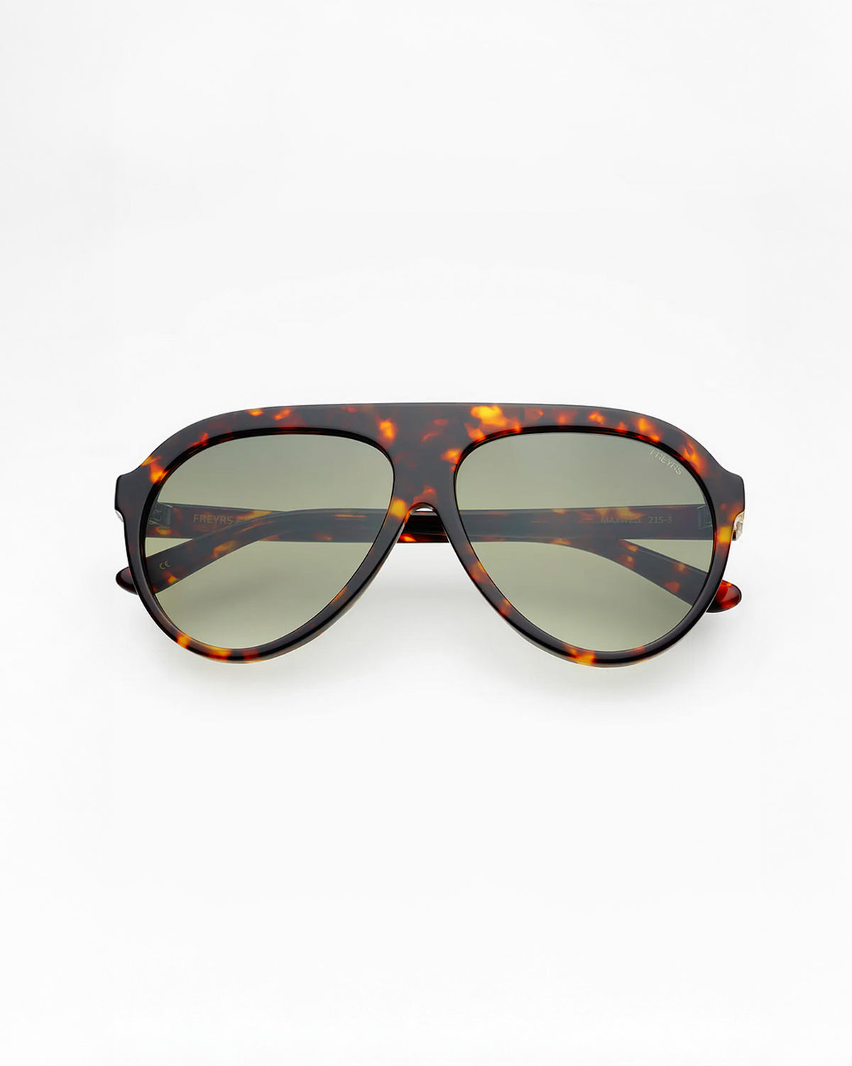 Freyr's Maxwell Sunglasses - Tortoise Front view of the Freyrs Maxwell Sunglasses in tortoise showing the shaded lenses