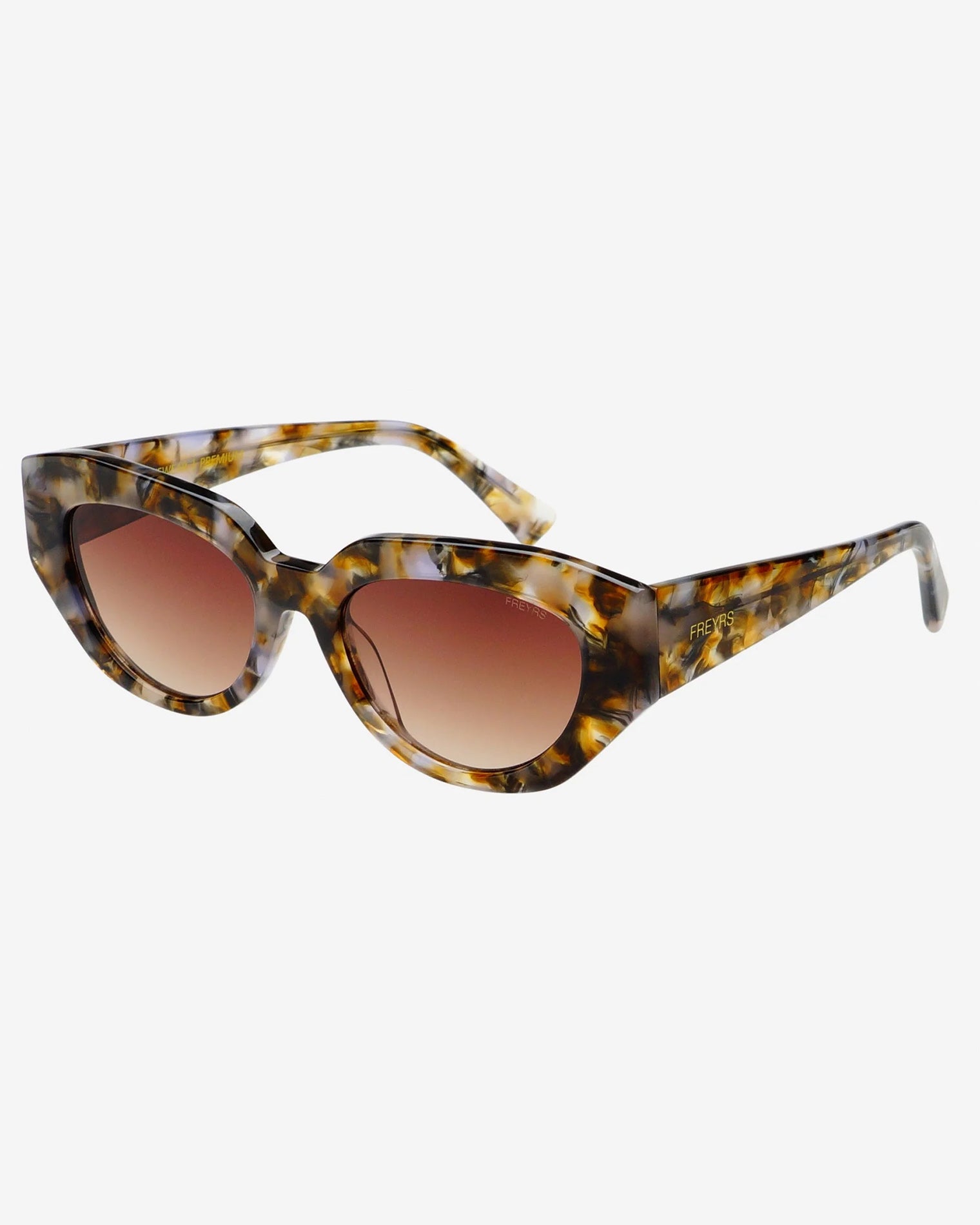 Freyrs Frankie Sunglasses - Brown Off-model angled view of the Freyrs Frankie Sunglasses in brown.