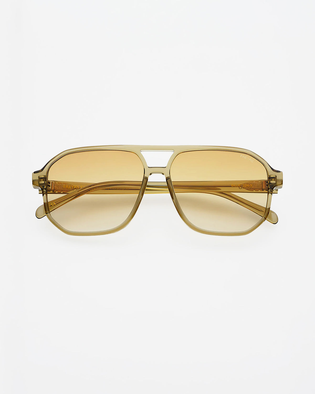 Freyrs Billie Sunglasses - Olive Front view of the Freyrs Billie Sunglasses in Olive showing the colored lenses