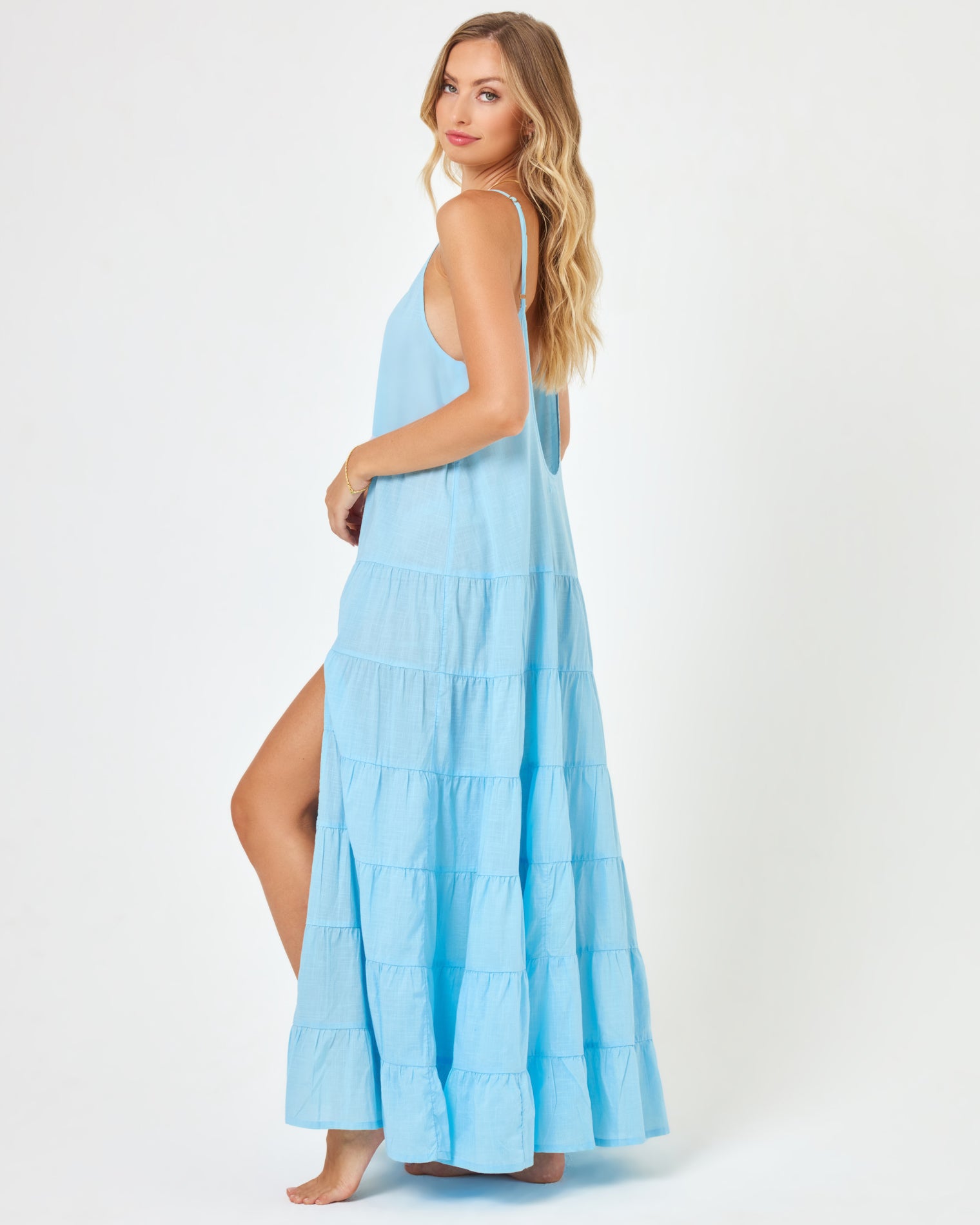 Goldie Cover-Up Dress - Sky Blue Sky Blue | Model: Taylor (size: S) | Hover