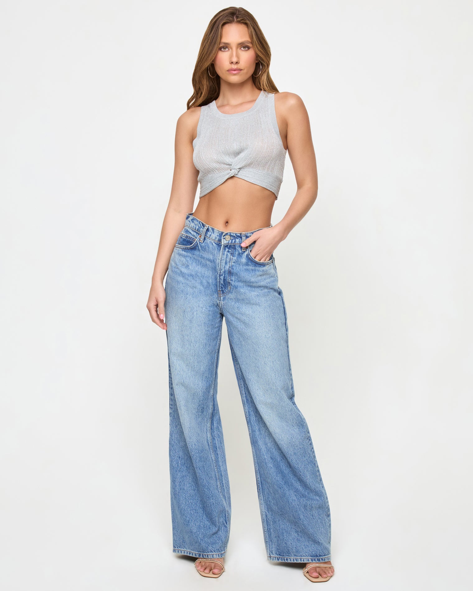 Silver Twist Front Tank Top | LSPACE Heart of Gold Tank