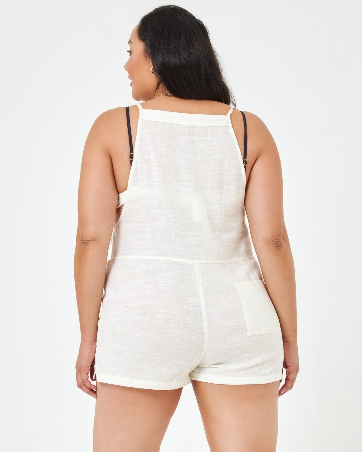 Indy Romper - Cream Cream | Model: Bianca (size: XL)