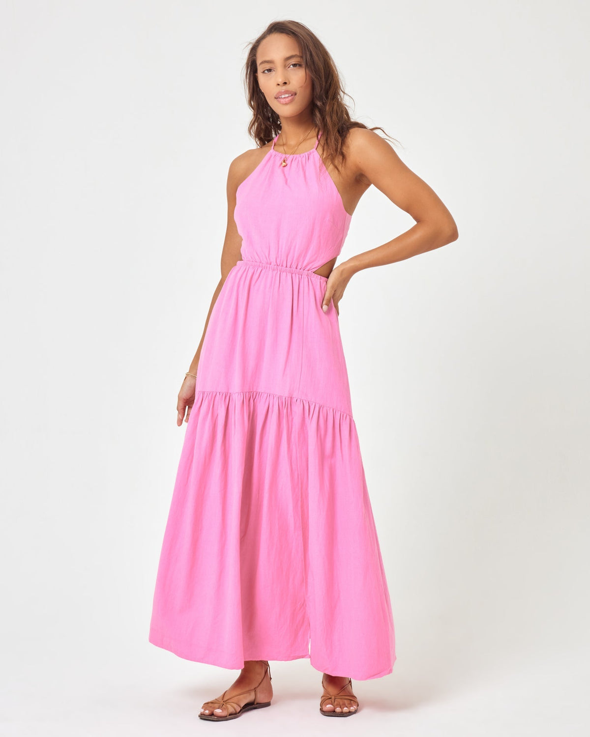 Jaide Dress - Guava Guava | Model: Natalie (size: S)