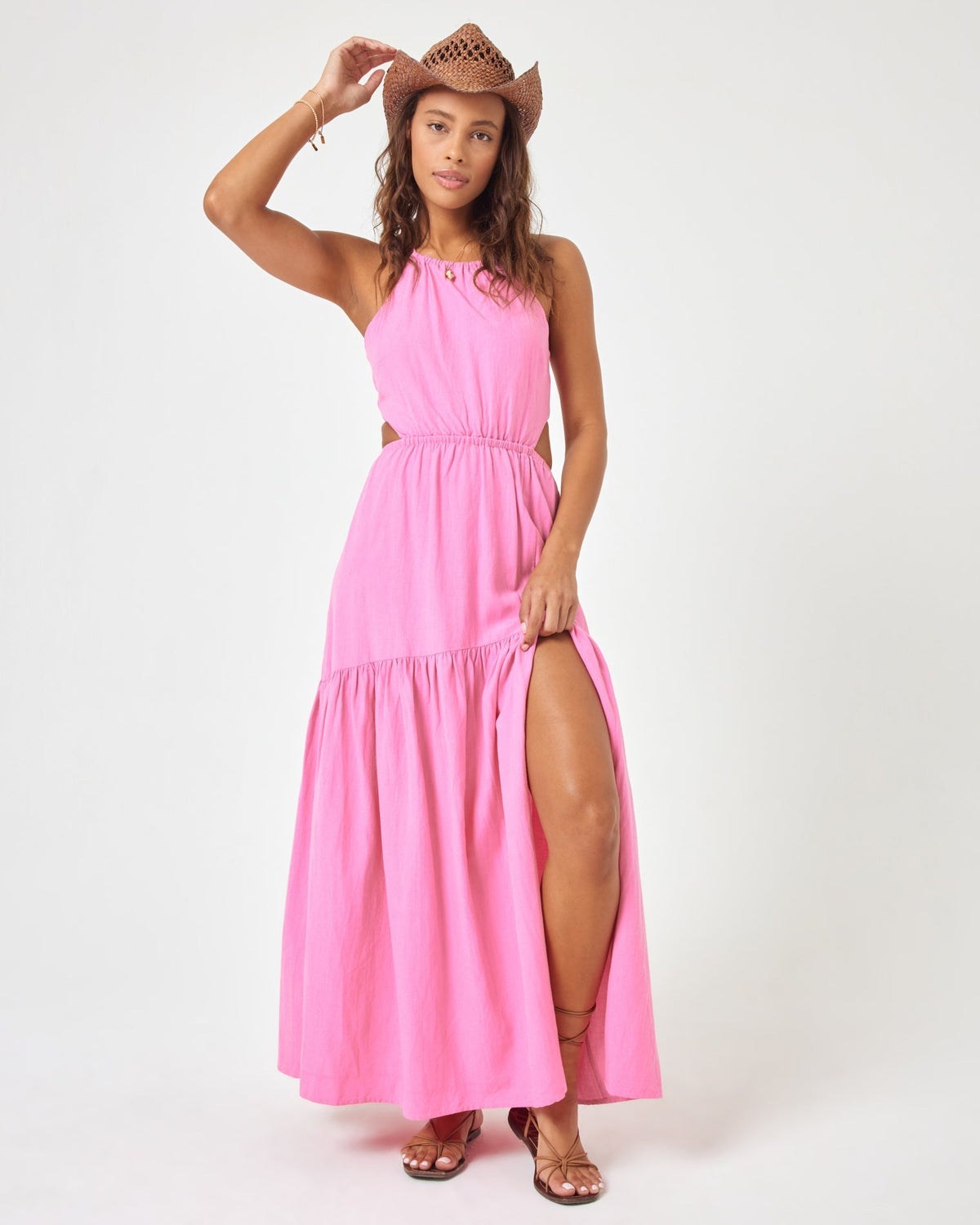 Jaide Dress - Guava Guava | Model: Natalie (size: S)