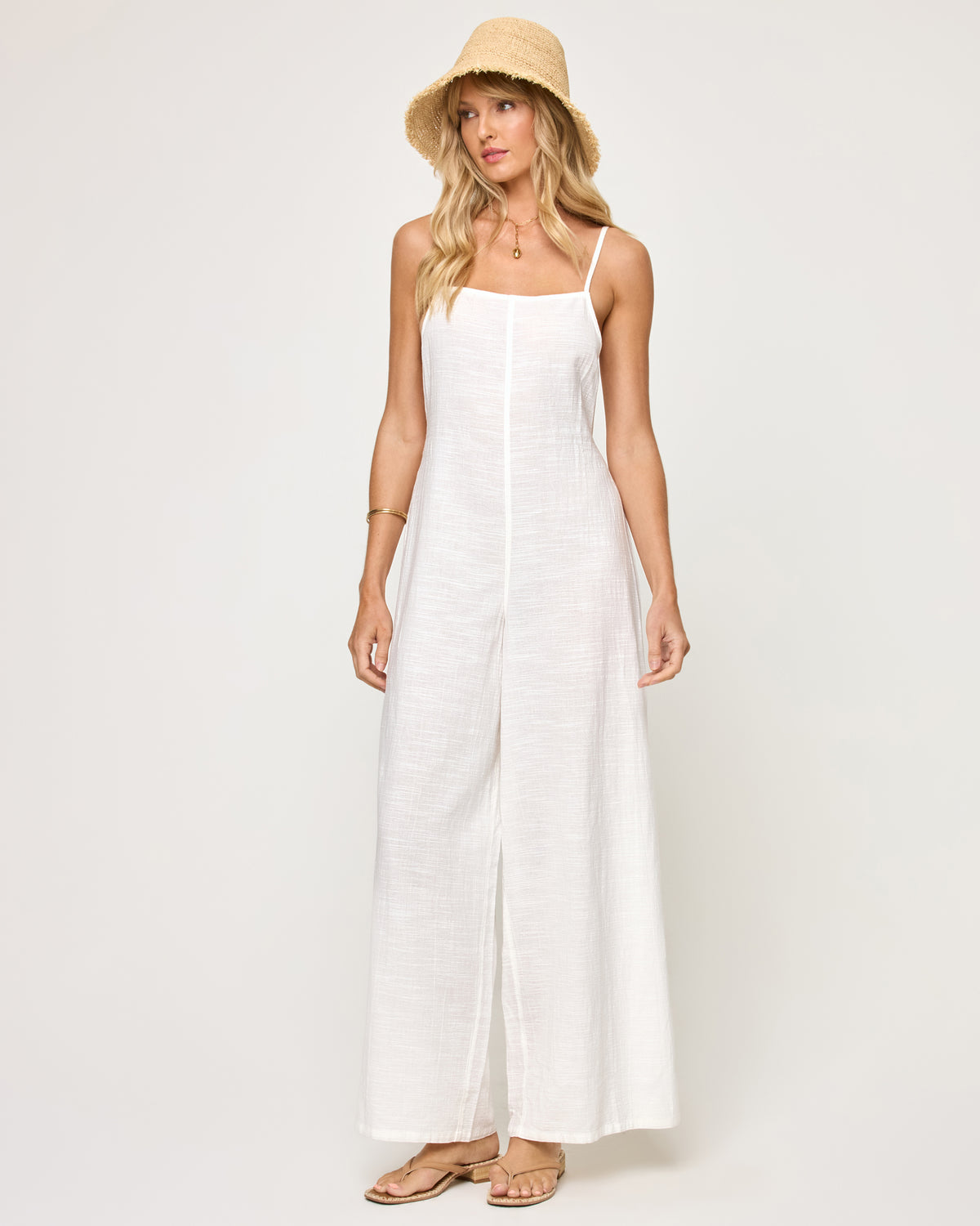 Jaida Jumpsuit - White White | Model: Lura (size: S) 