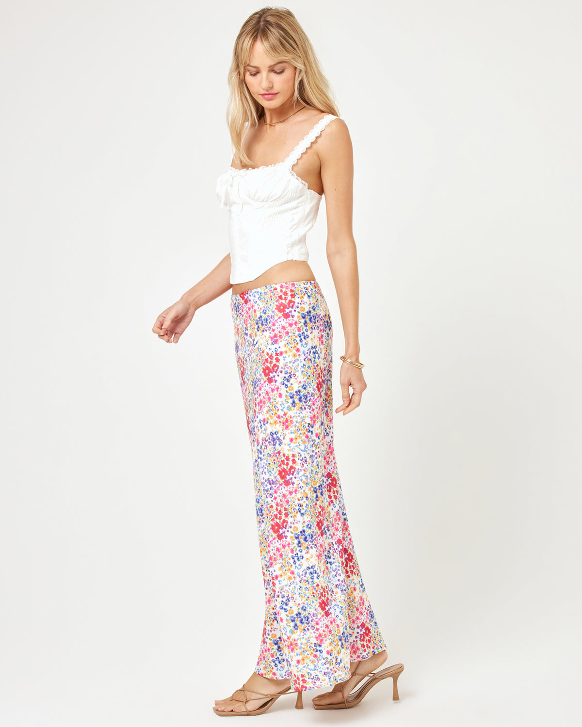 LSPACE x JVS Sweet As Honey Skirt - Between Blooms Between Blooms | Model: Lura (size: S) | Hover