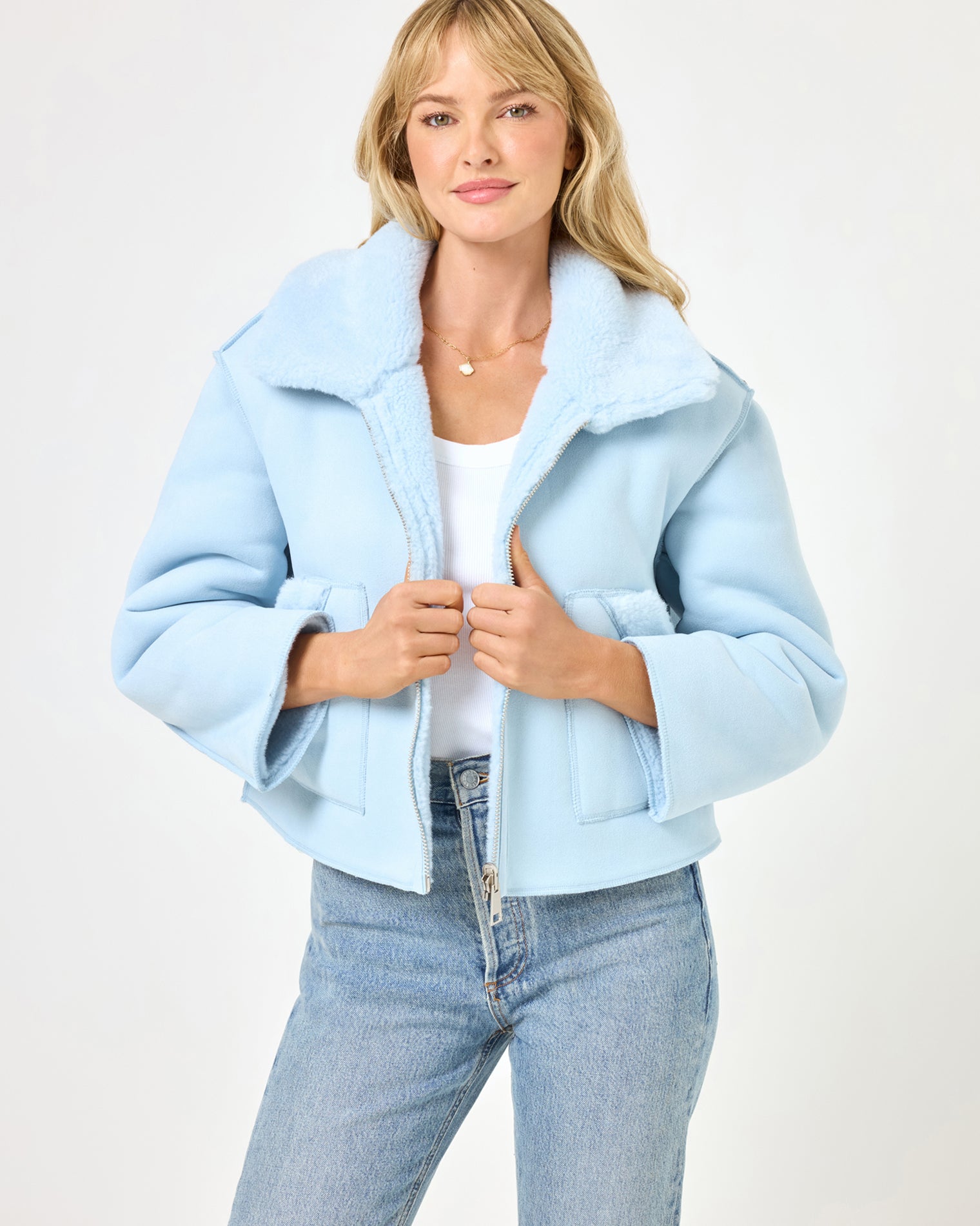 Kalina Jacket - Ice Blue Ice Blue | Model: Lura (size: S) 
