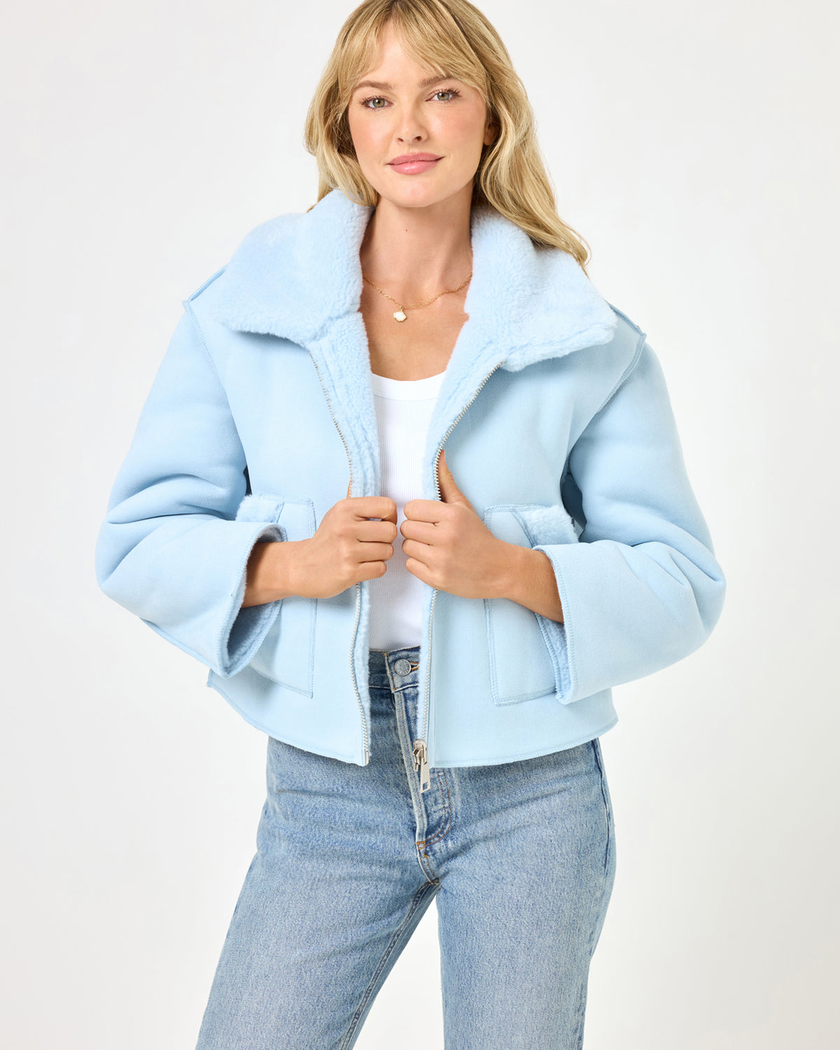 Kalina Jacket - Ice Blue Ice Blue | Model: Lura (size: S) 