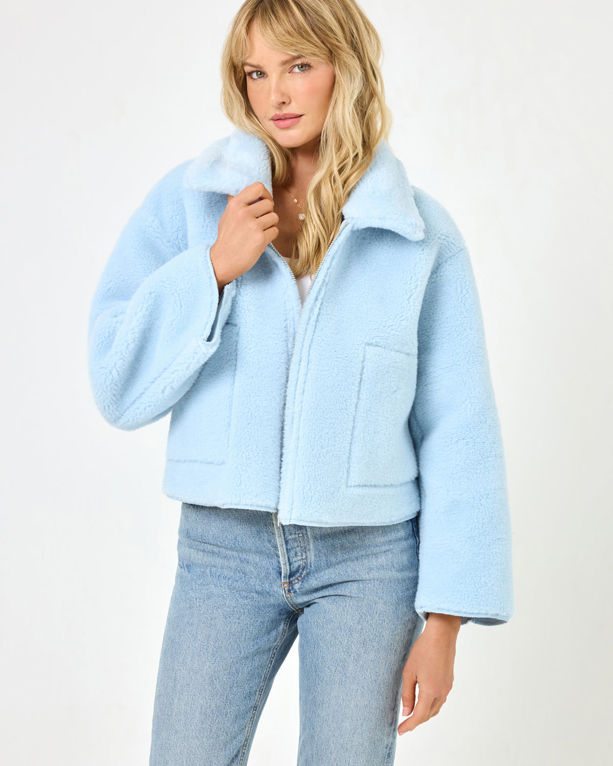 Kalina Jacket - Ice Blue Ice Blue | Model: Lura (size: S) | Hover