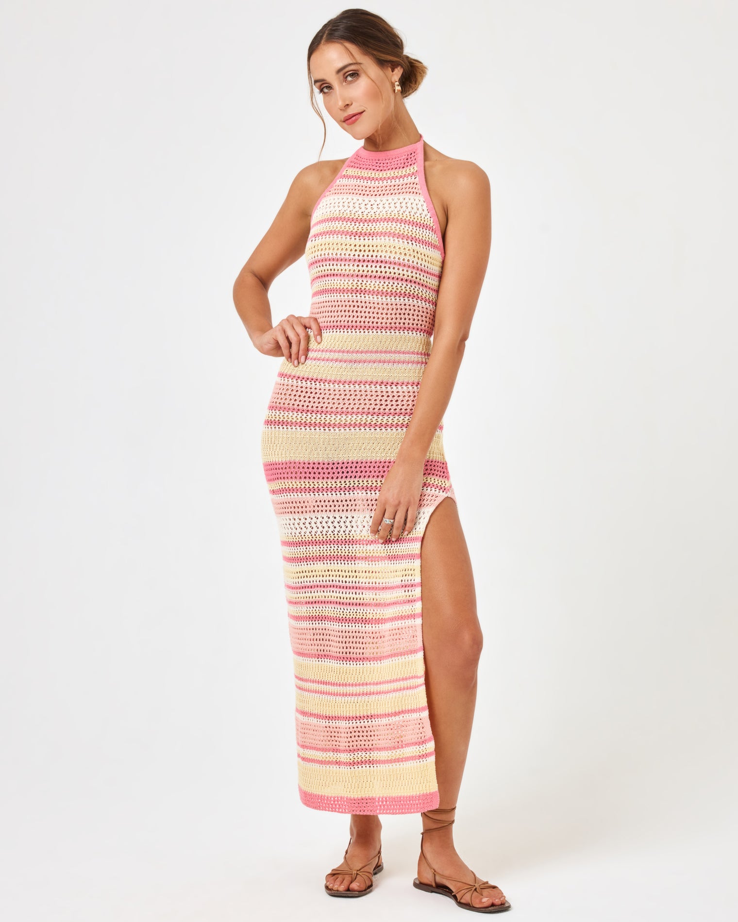 LSPACE x HANNA MONTAZAMI Kaye Cover-Up Natadola Stripe | Model: Anna (size: S)