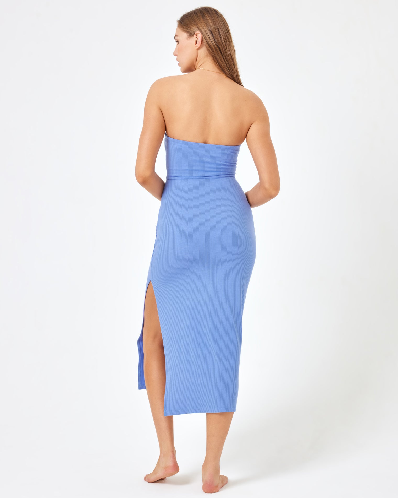LSPACE X Anthropologie Kierra Dress - Peri Blue Peri Blue | Model: Daria (size: S)
