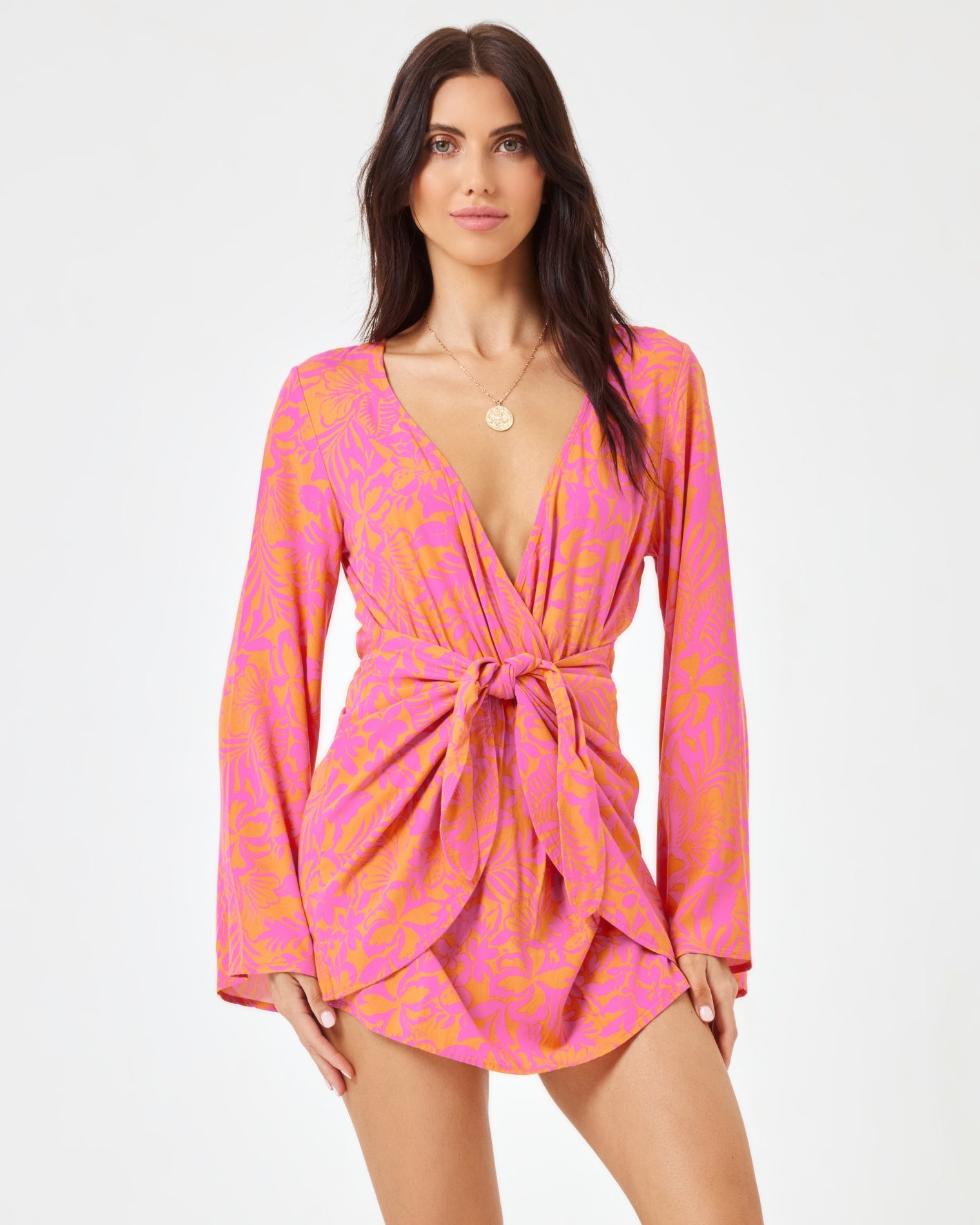 Printed Kristy Dress Path To Paradise | Model: Diana (size: S)