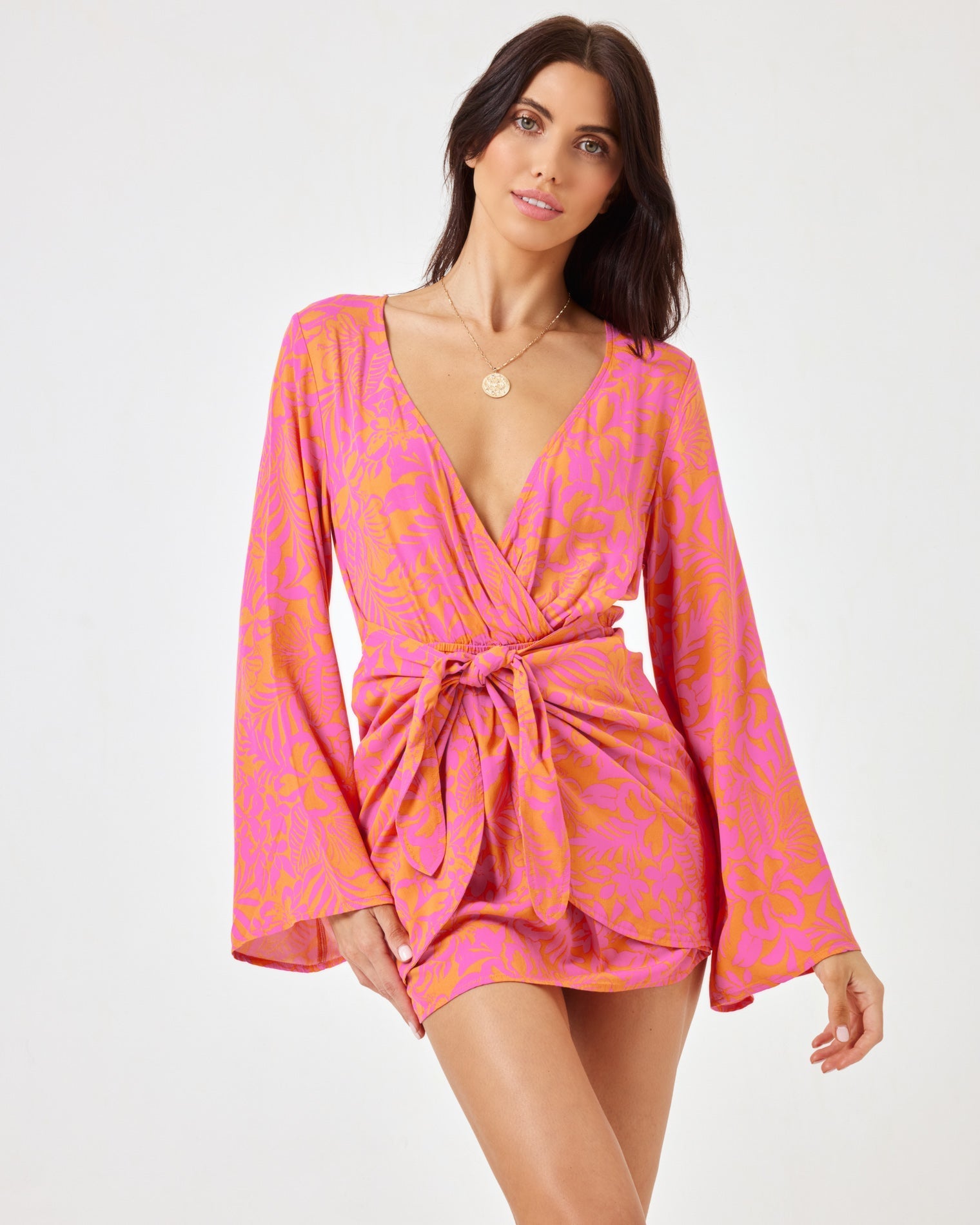 Printed Kristy Dress Path To Paradise | Model: Diana (size: S)
