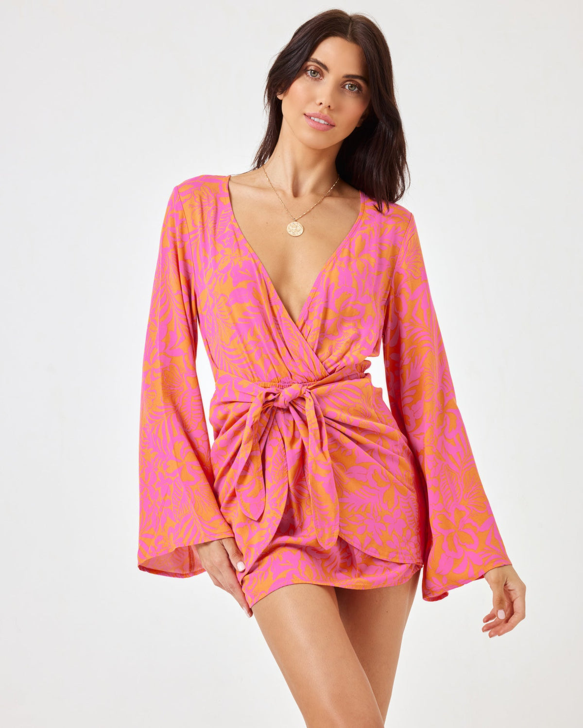 Printed Kristy Dress Path To Paradise | Model: Diana (size: S)
