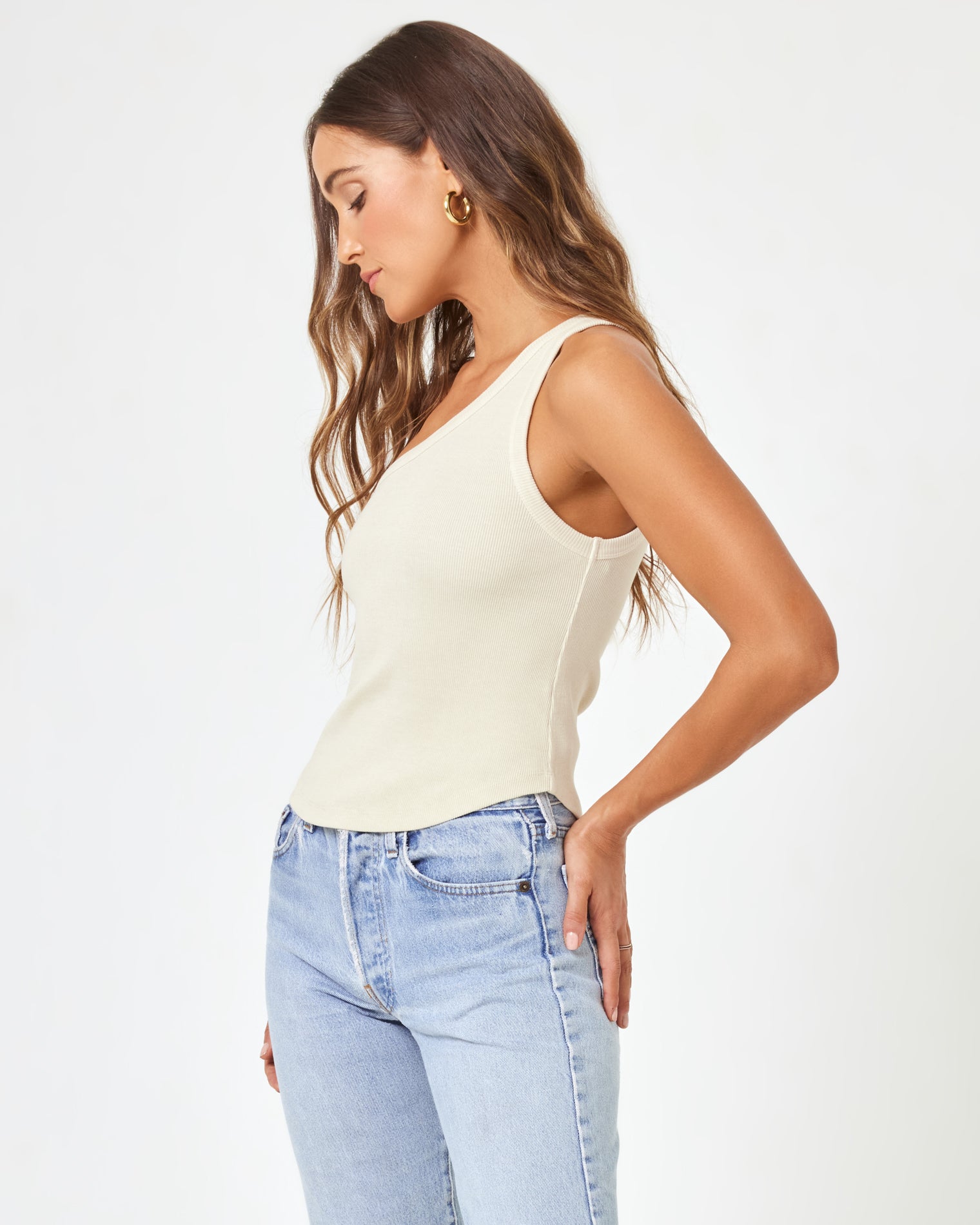 Kylie Tank - Bone Bone | Model: Anna (size: S)