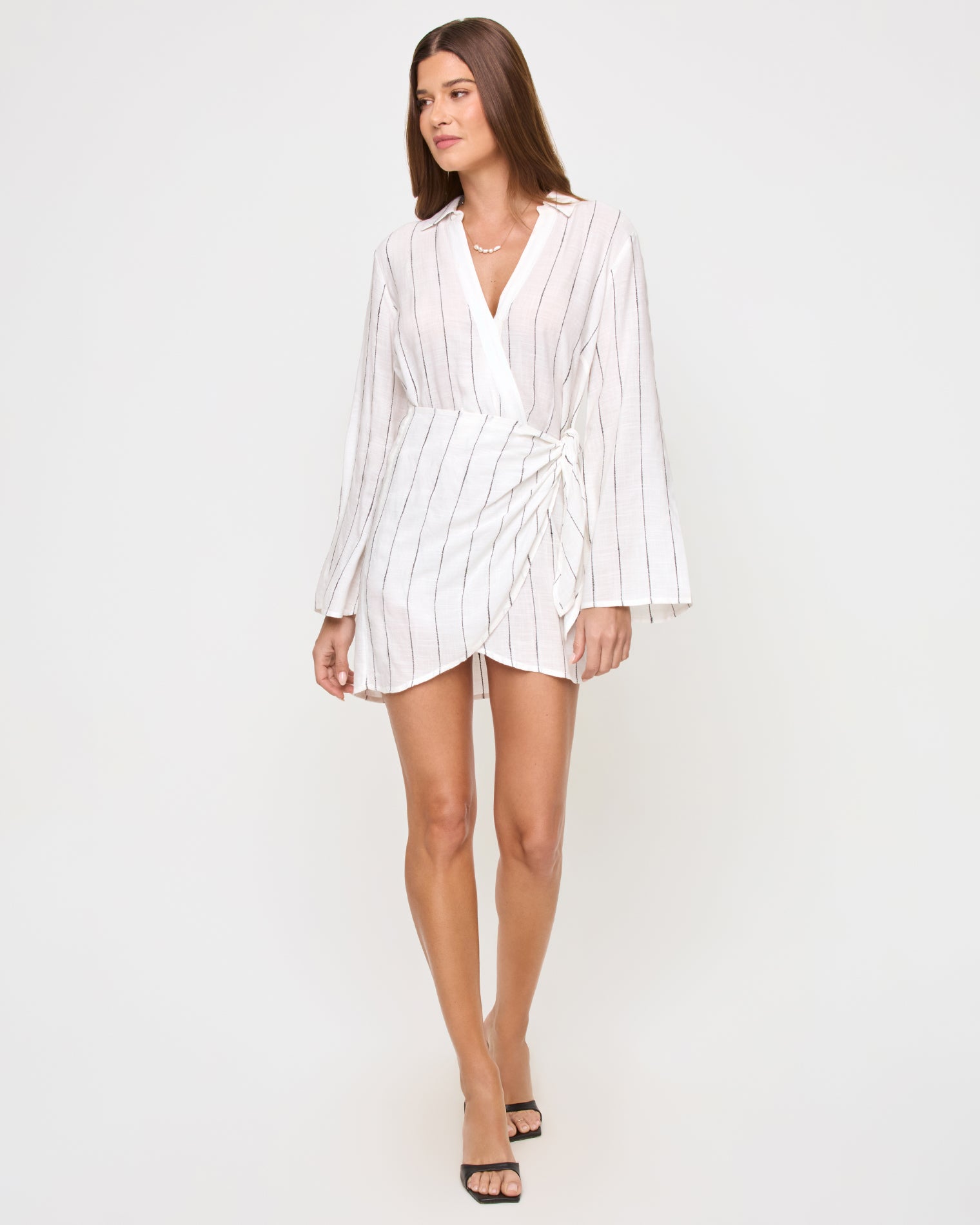 Las Palmas Dress - Fine Line Stripe